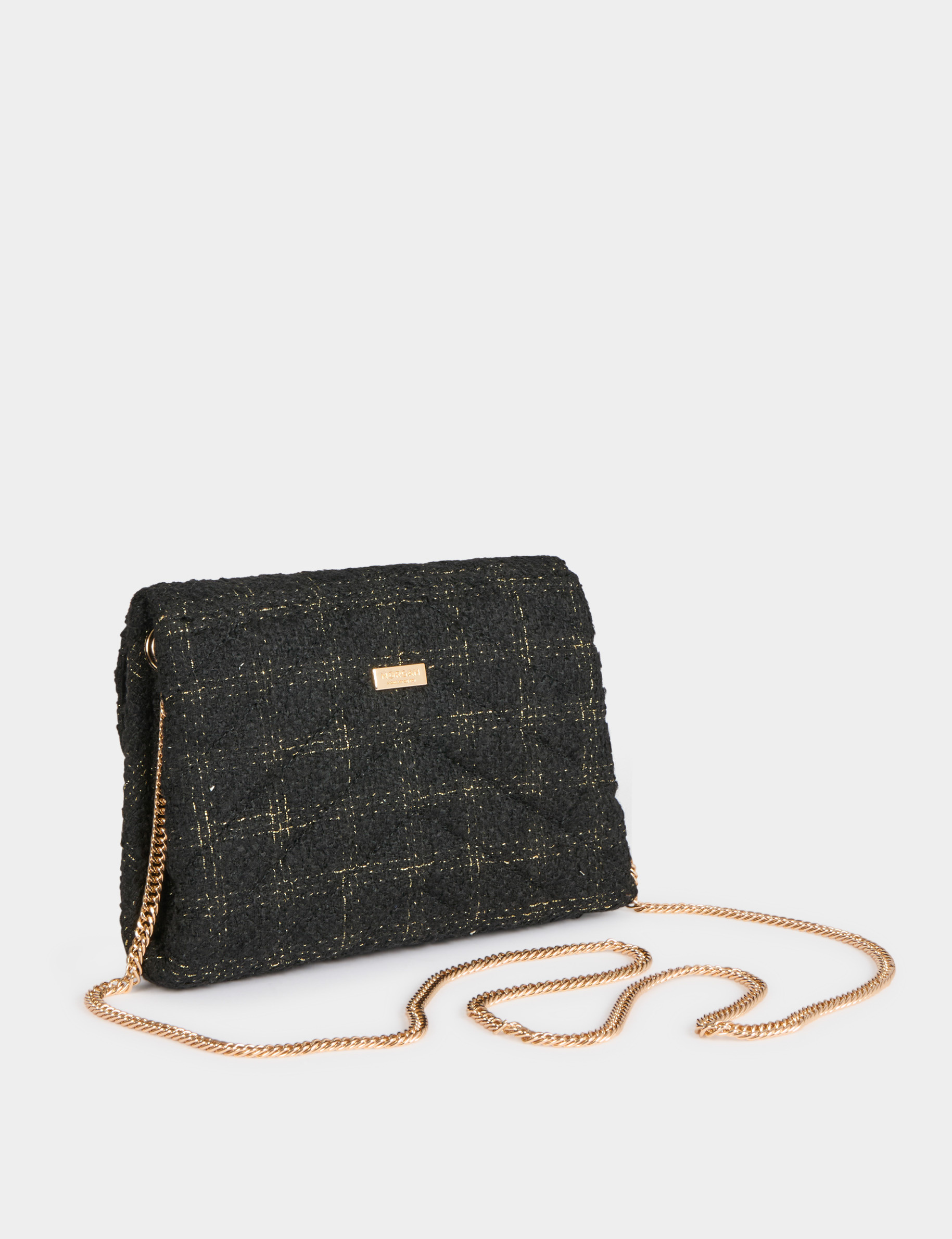 sac pochette tweed noir femme Sac pochette tweed noir femme