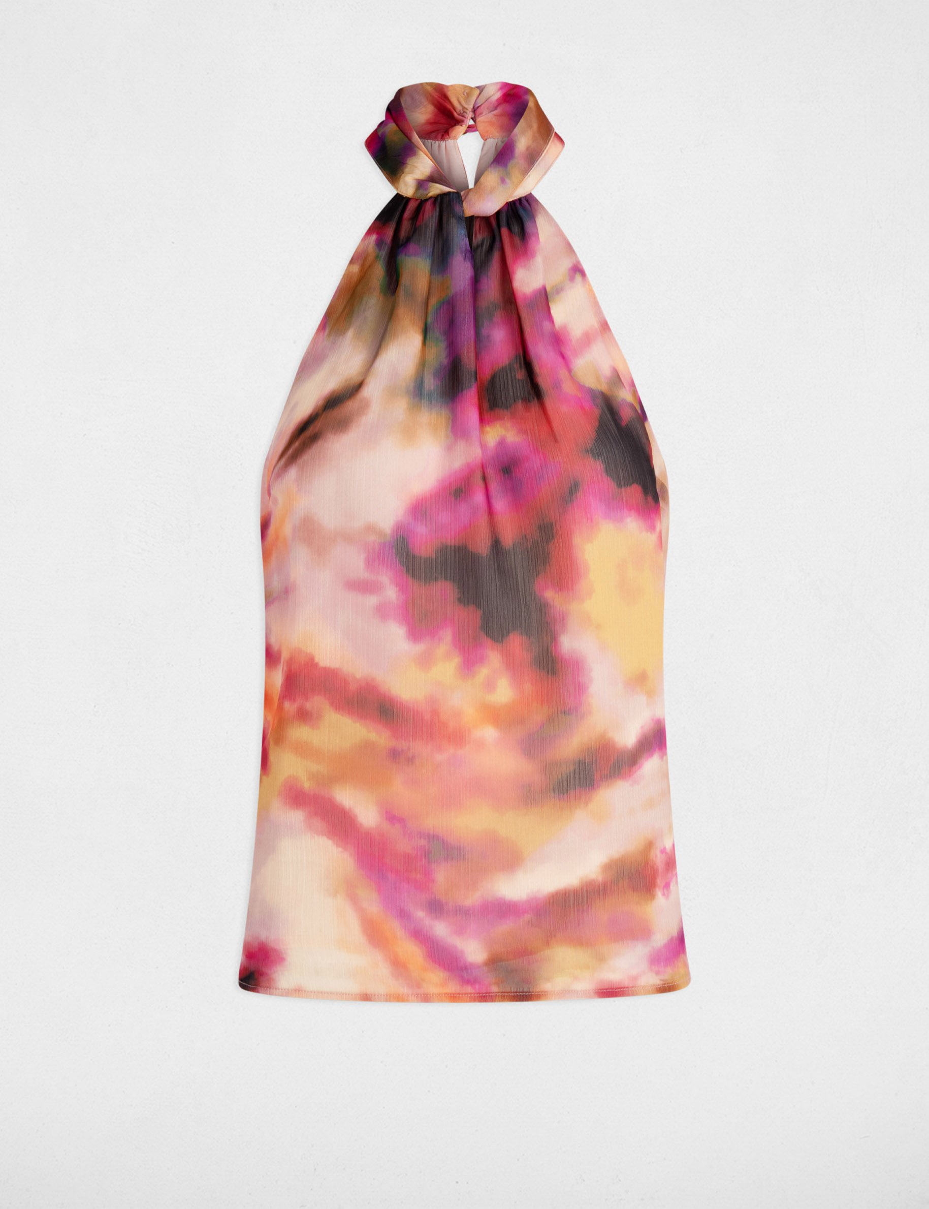 blouse sans manches imprimee multicolore femme Blouse sans manches imprimée multicolore femme