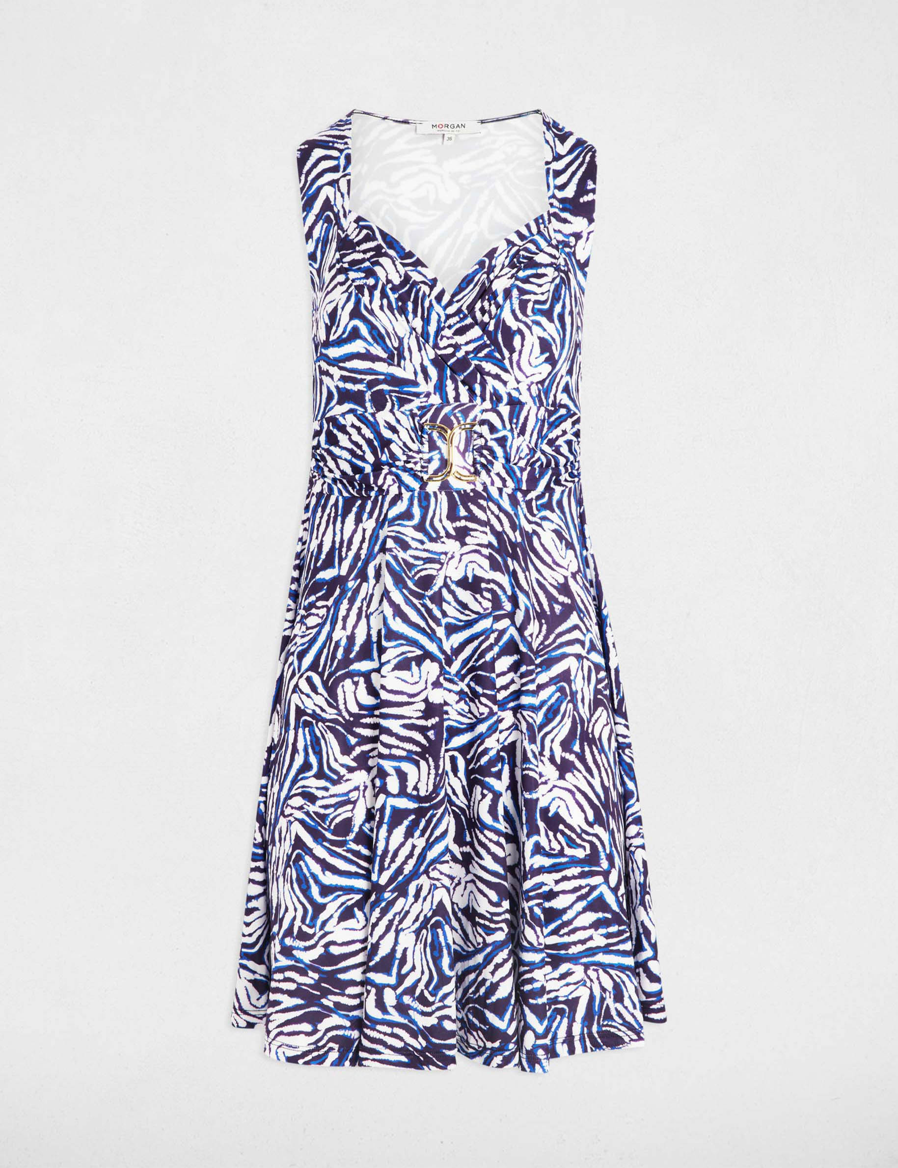 printed mini a line dress multicolor women Printed mini A-line dress multicolor women