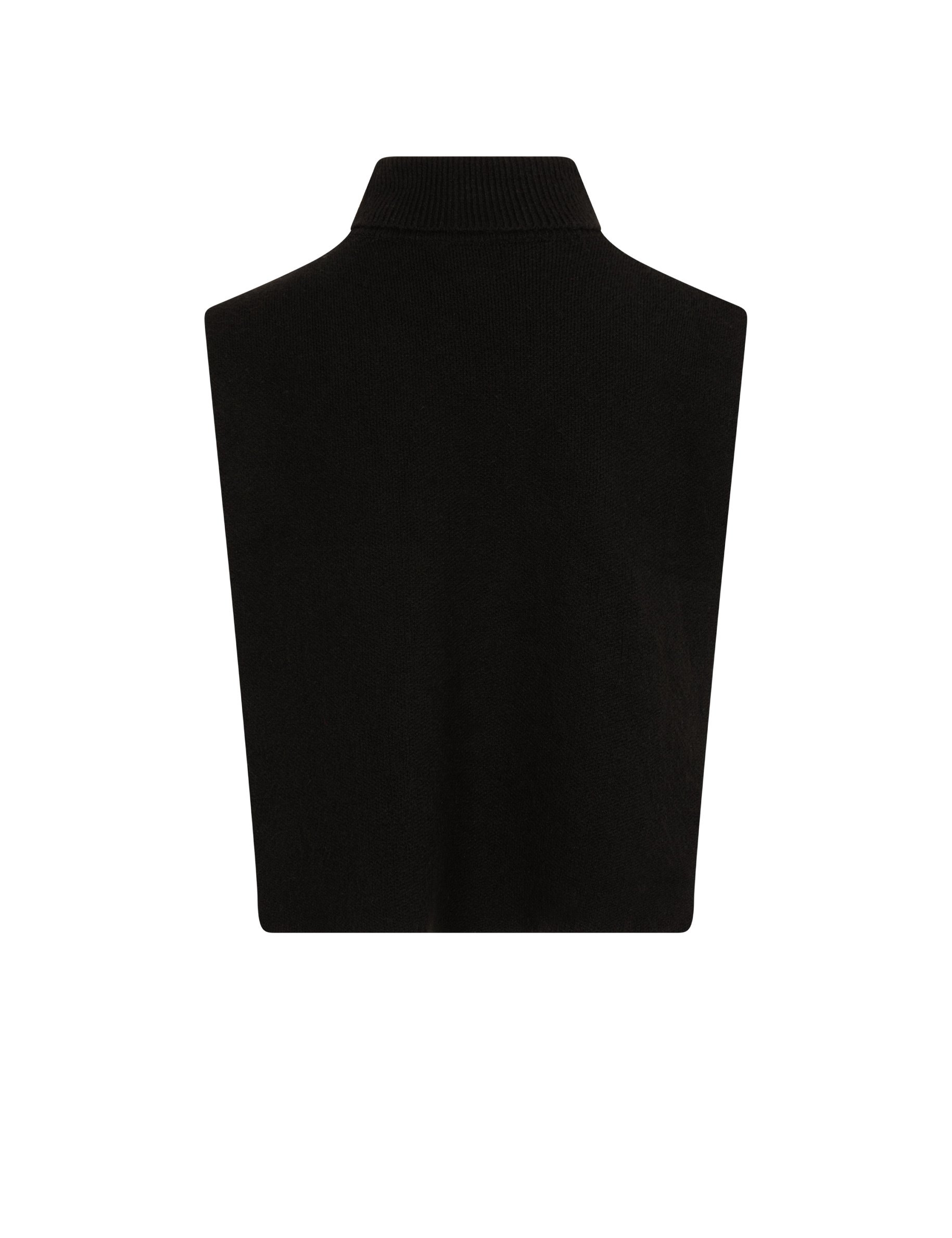 Poncho with rhinestone collar black women