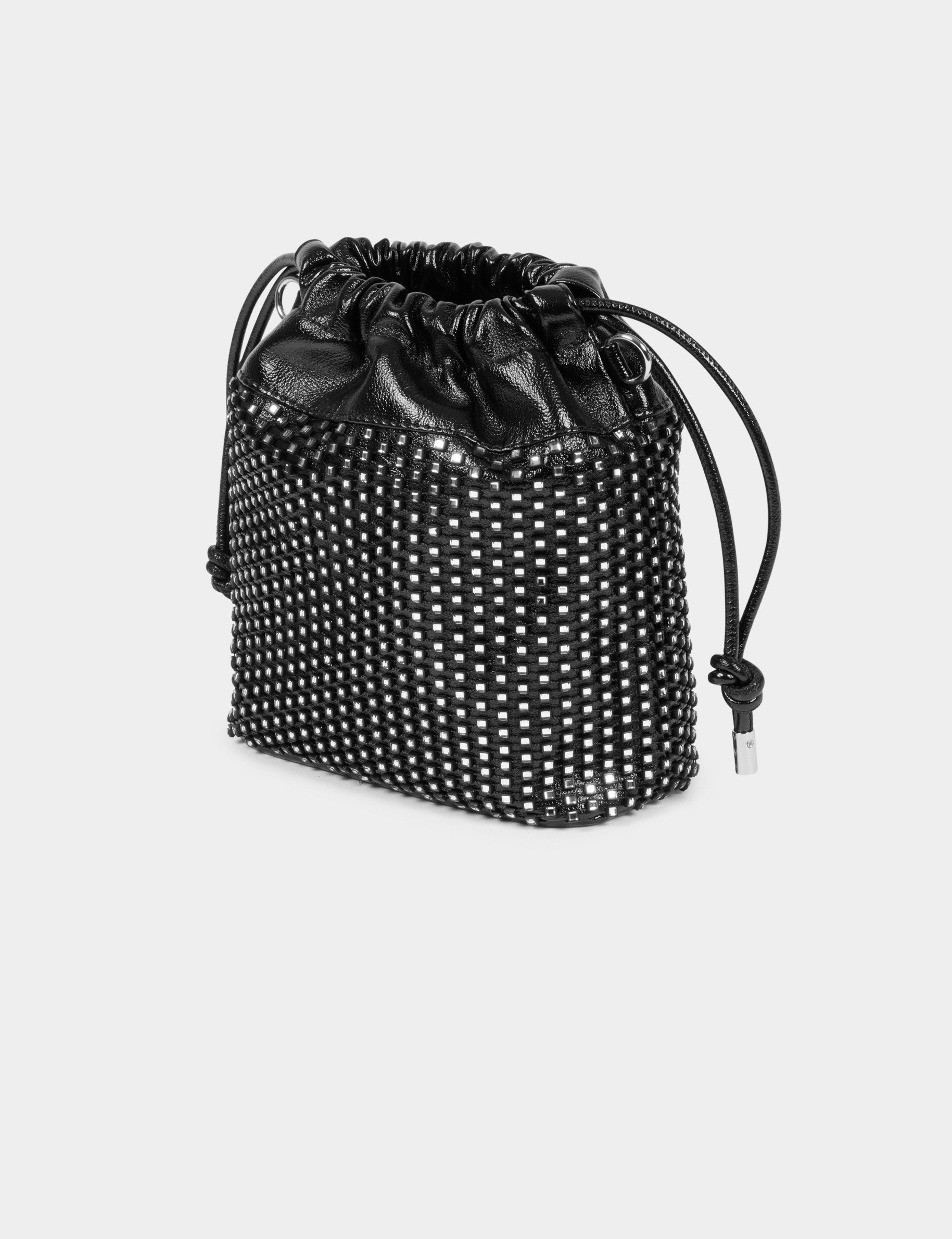 Sparkly bucket bag black women