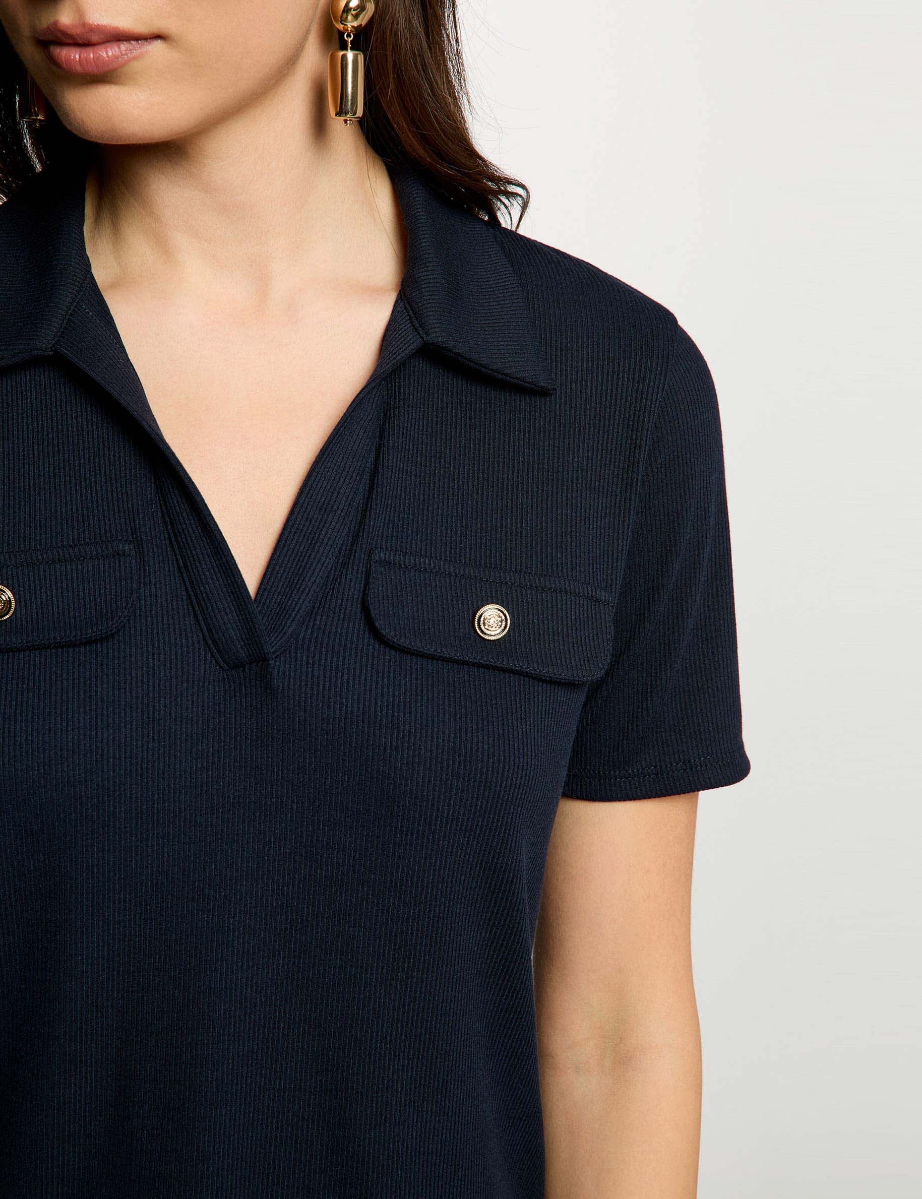 Short-sleeved t-shirt navy blue women