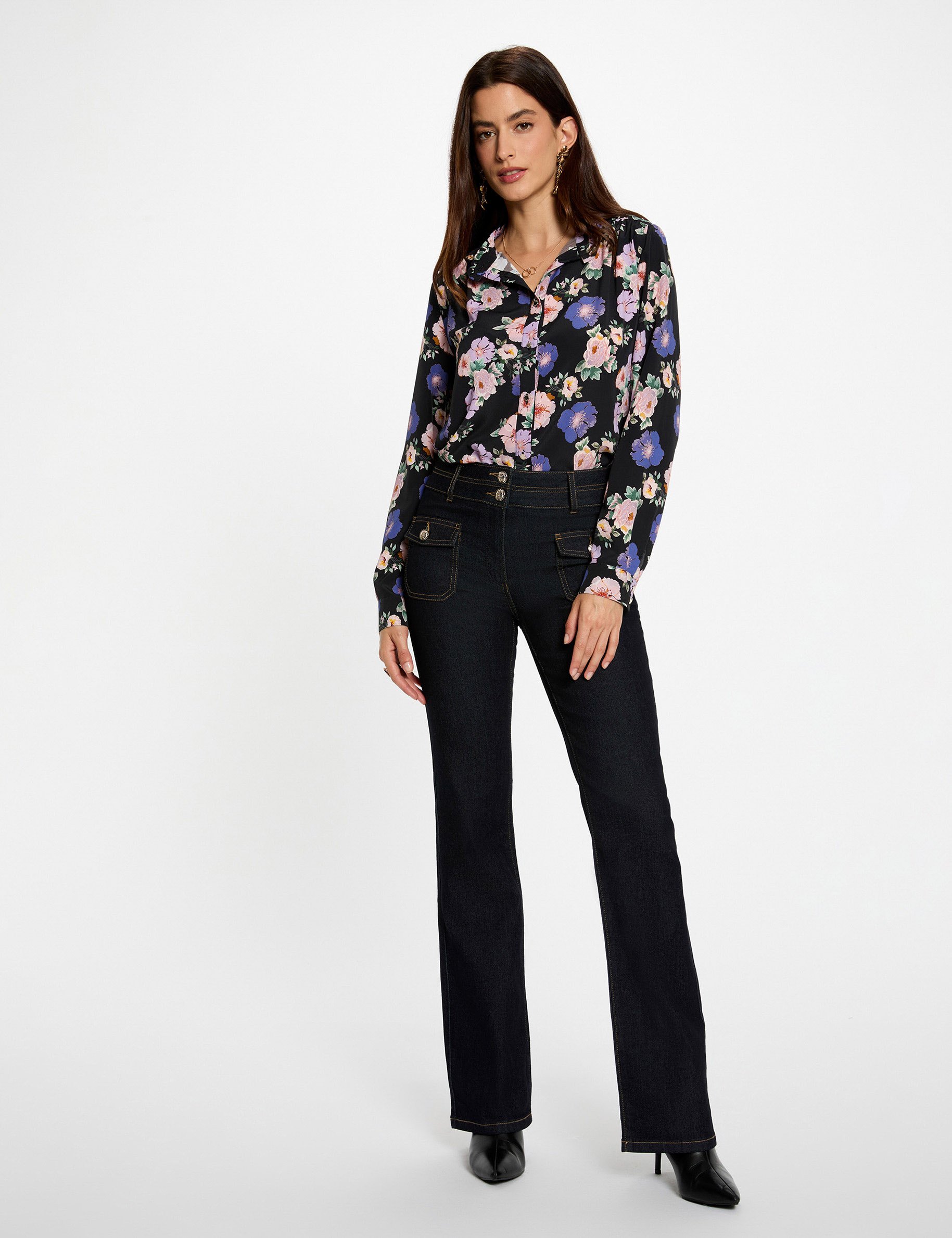 Flowy printed shirt multicolor women