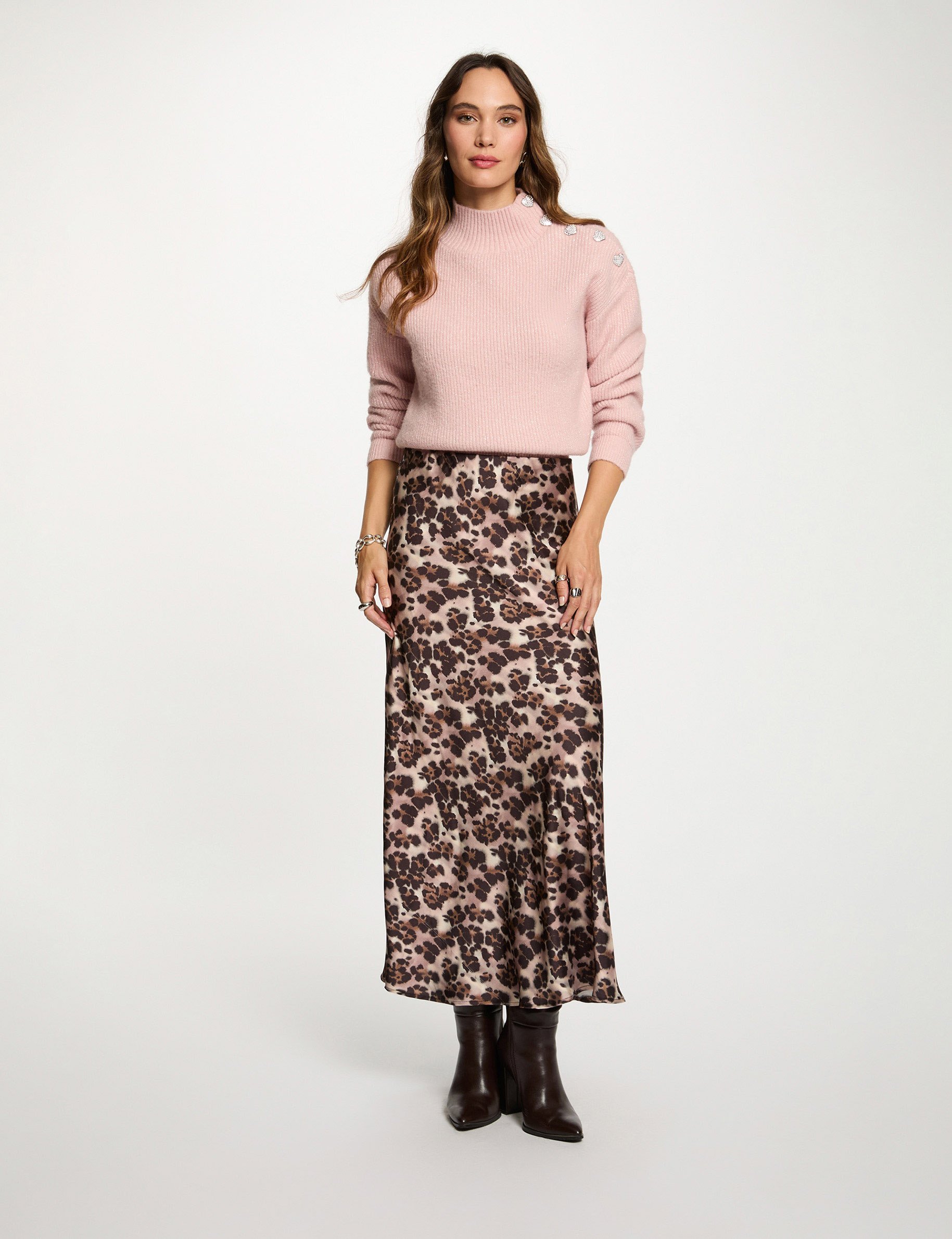 Flowy long skirt multicolor women