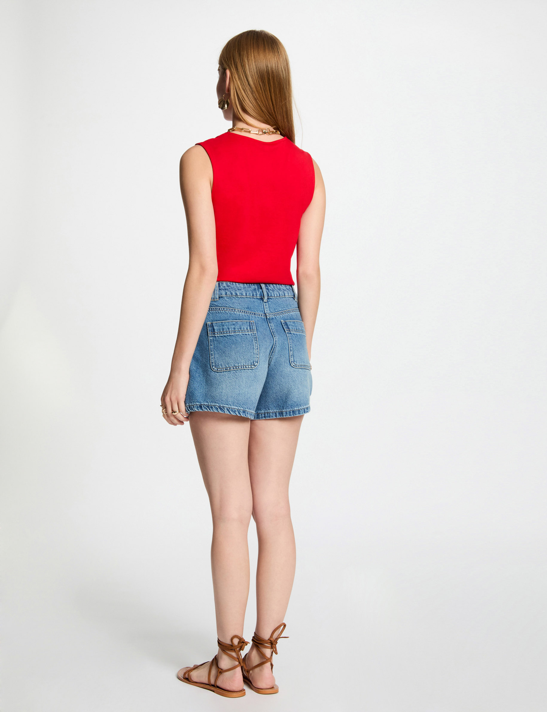 sleeveless t shirt red women Sleeveless t-shirt red women