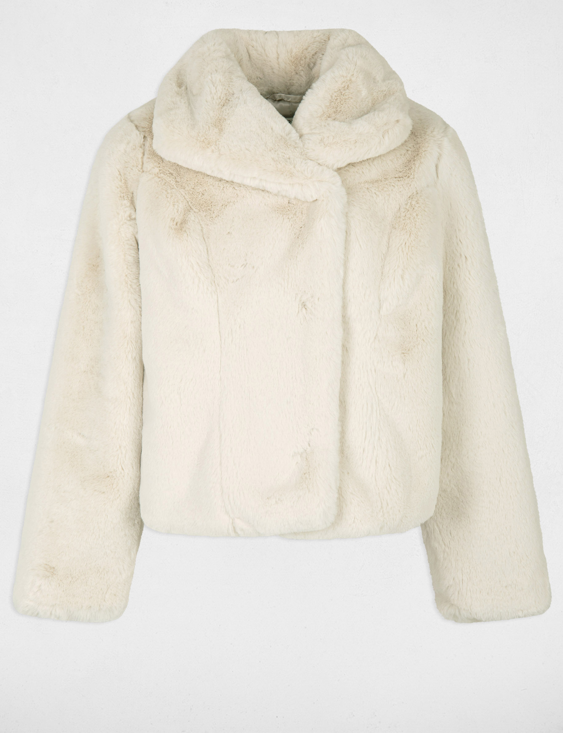 Faux fur coat ivory ladies'
