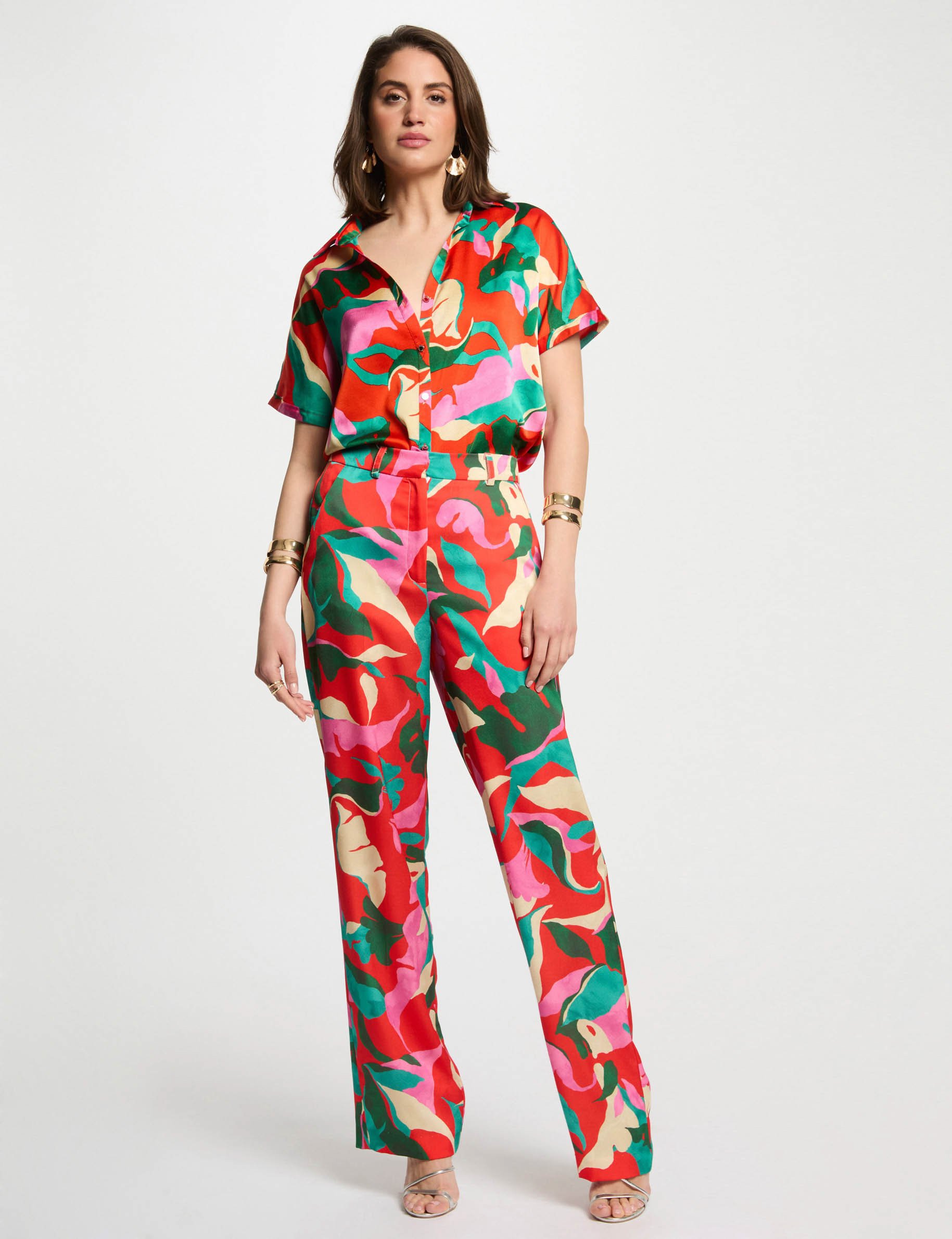 chemise manches courtes multicolore femme Chemise manches courtes multicolore femme