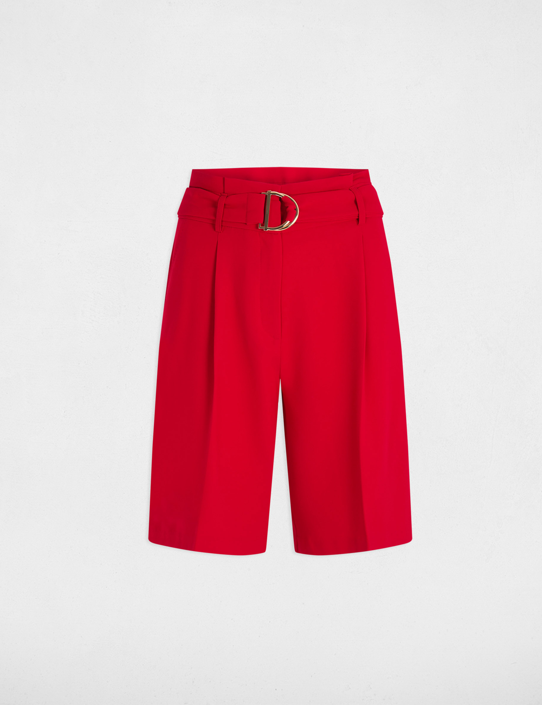 straight bermuda with darts red women Straight bermuda with darts red women
