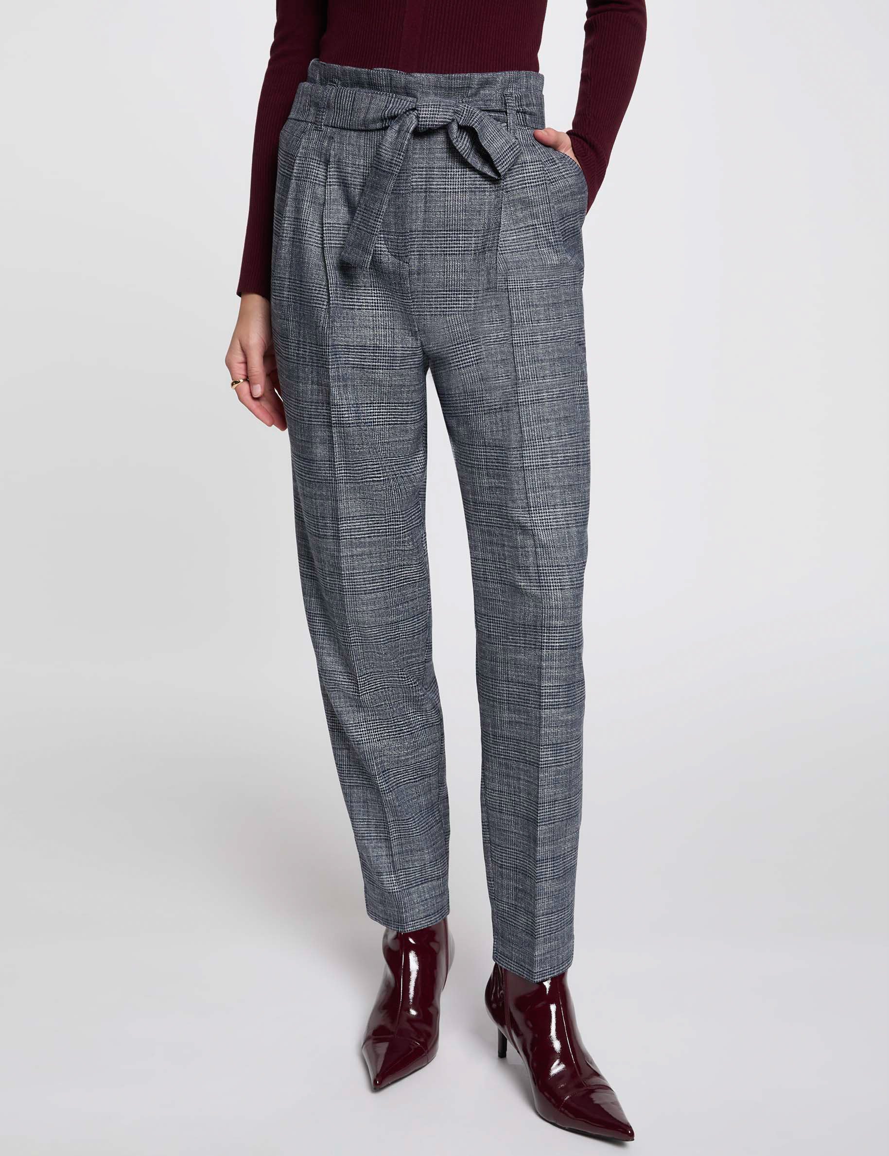 peg trousers check print multicolor women Peg trousers check print multicolor women