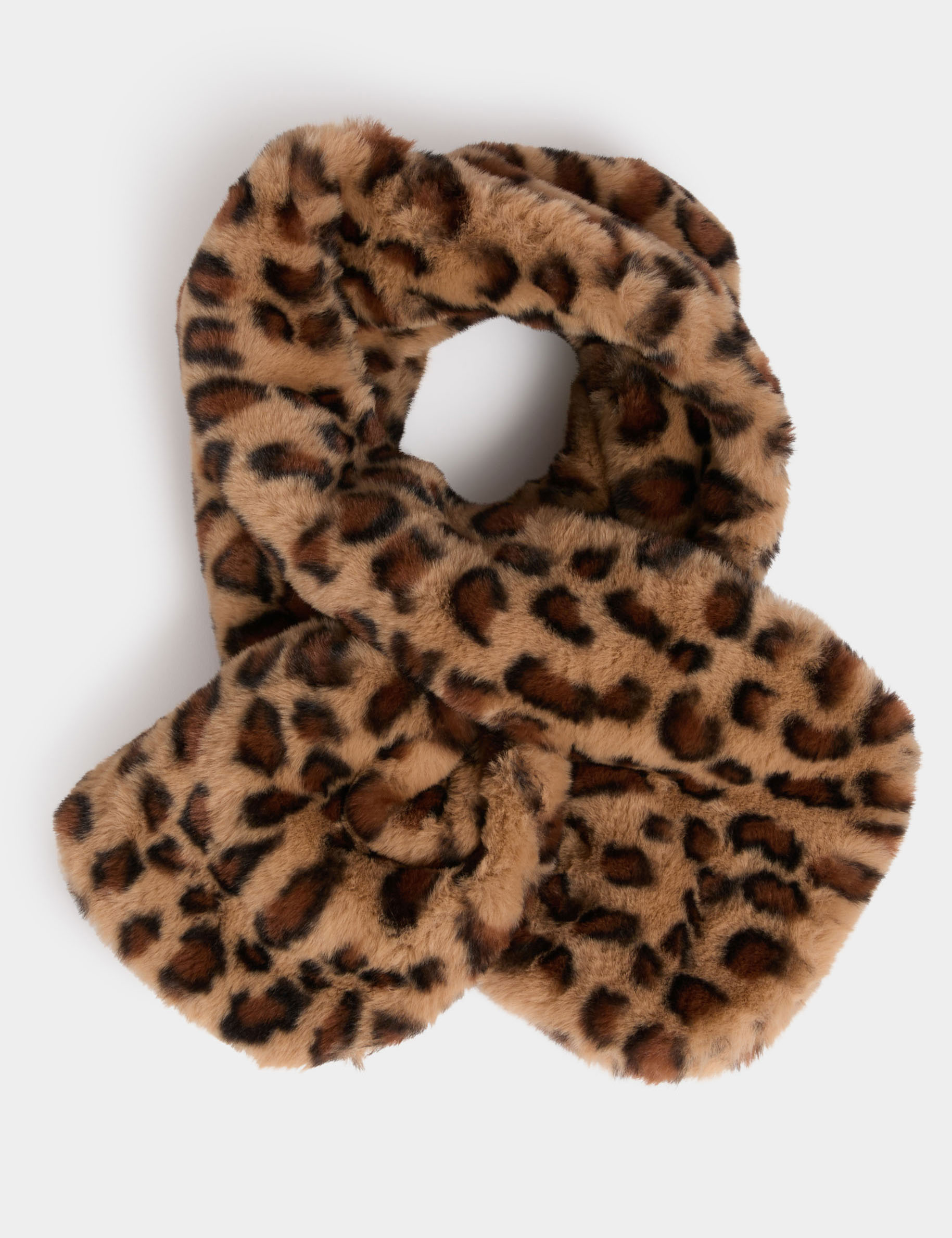 Faux fur scarf multicolor women