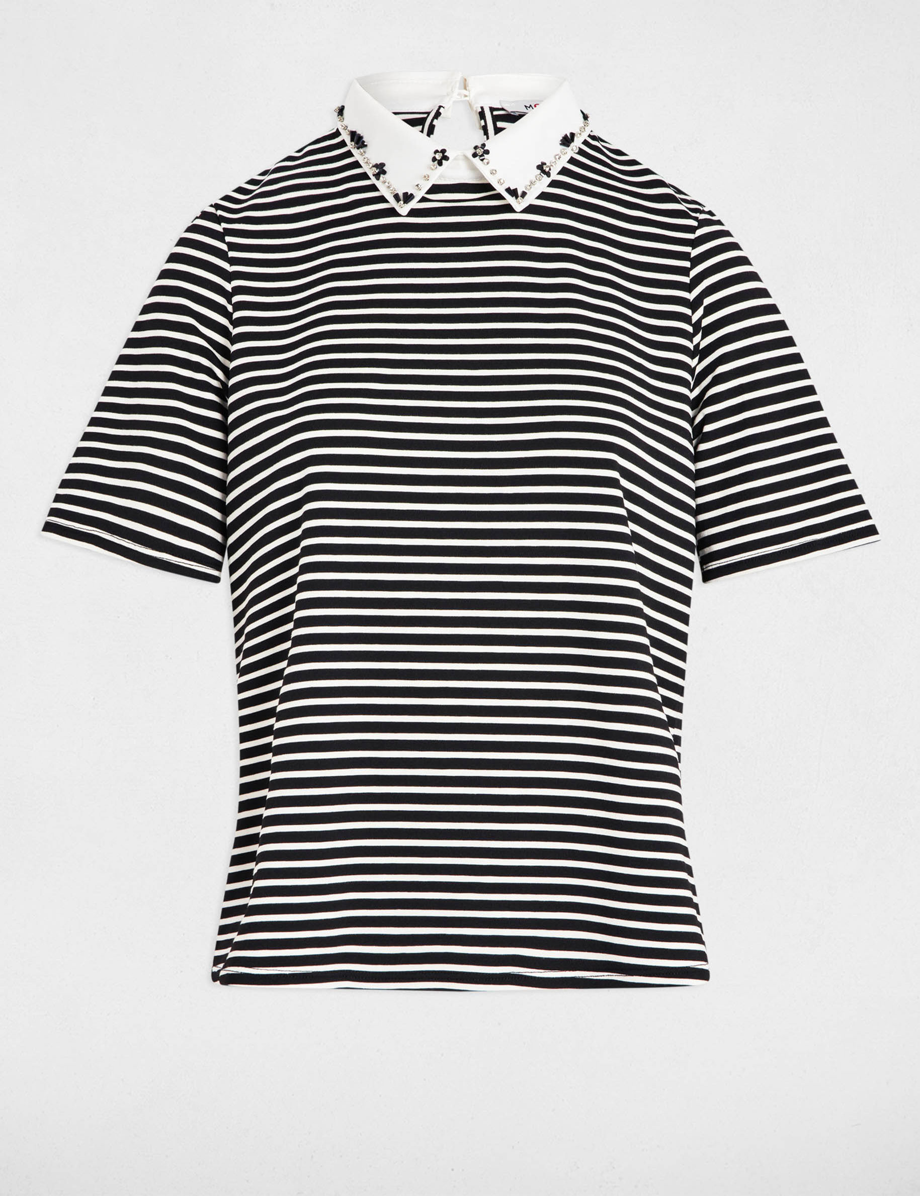 t shirt manches courtes raye blanc femme T-shirt manches courtes rayé blanc femme