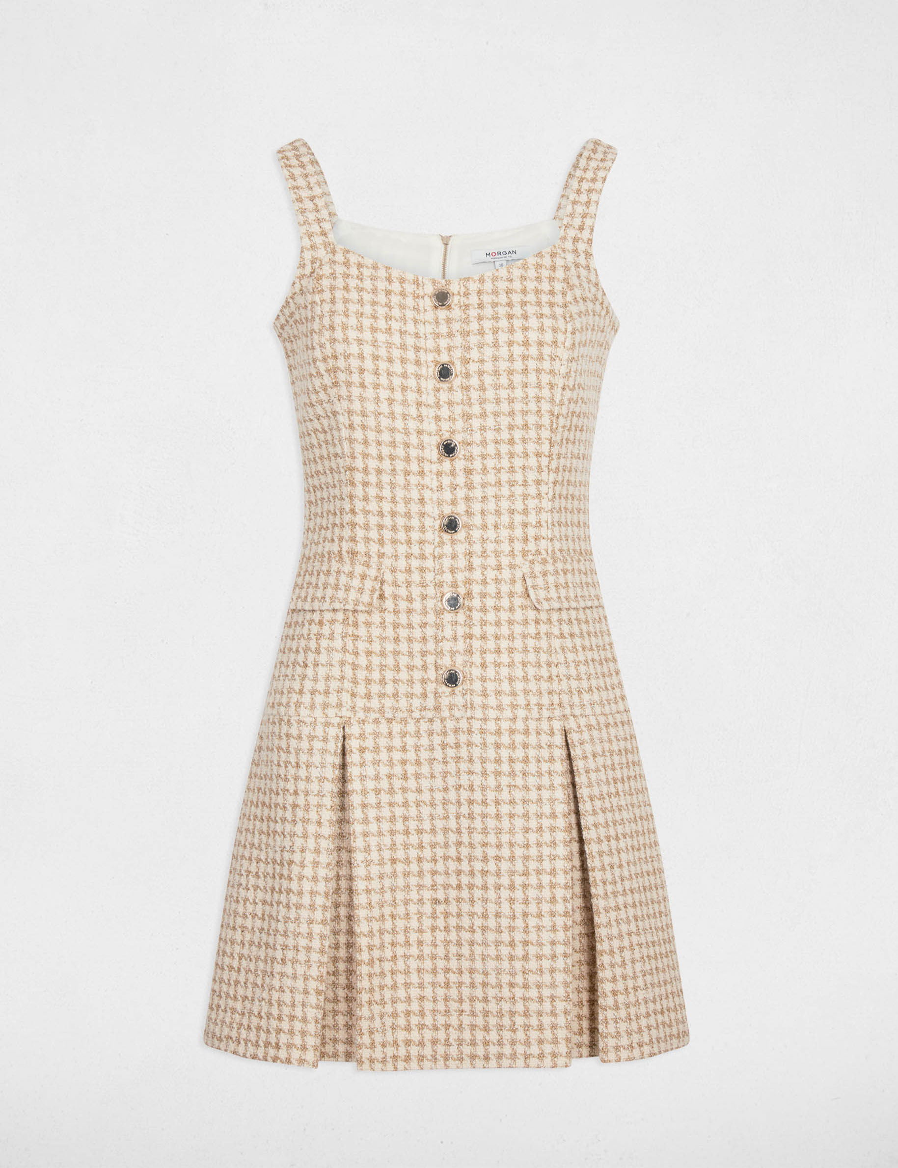 Flared tweed dress multicolor women
