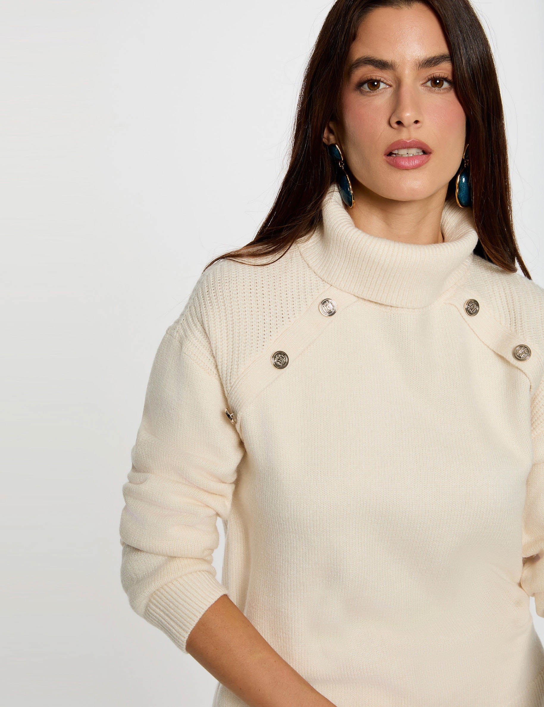 Turtleneck sweater ivory women