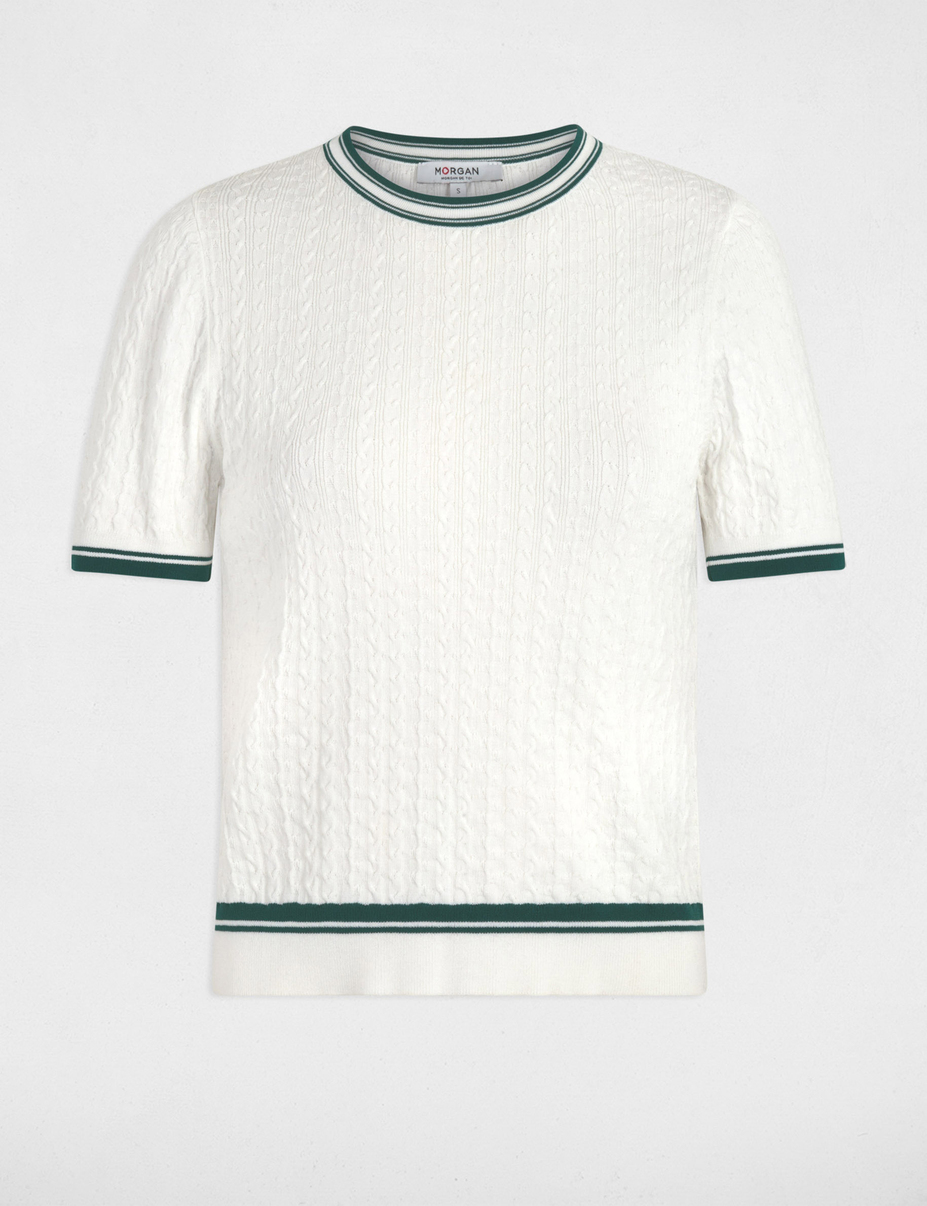 Lightweight short-sleeve sweater green women