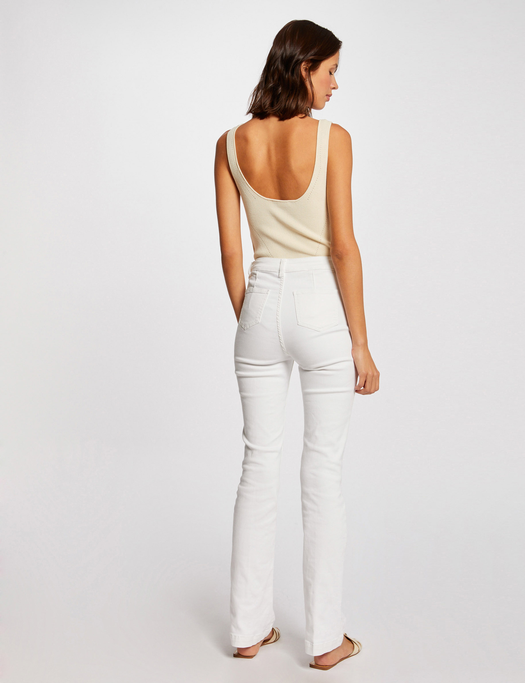 jumper vest top with v neck ivory ladies Jumper vest top with V-neck ivory ladies'