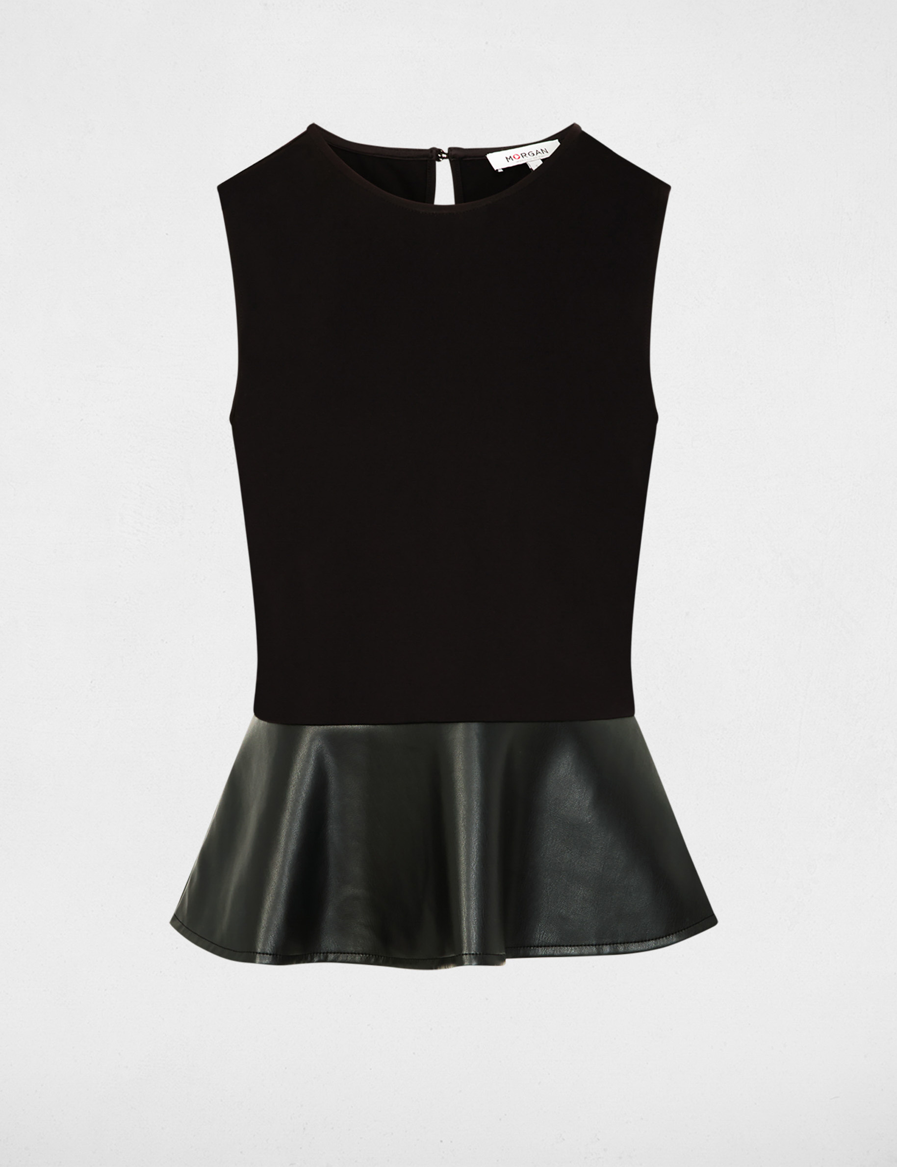 t shirt cintre similicuir noir femme T-shirt cintré similicuir noir femme