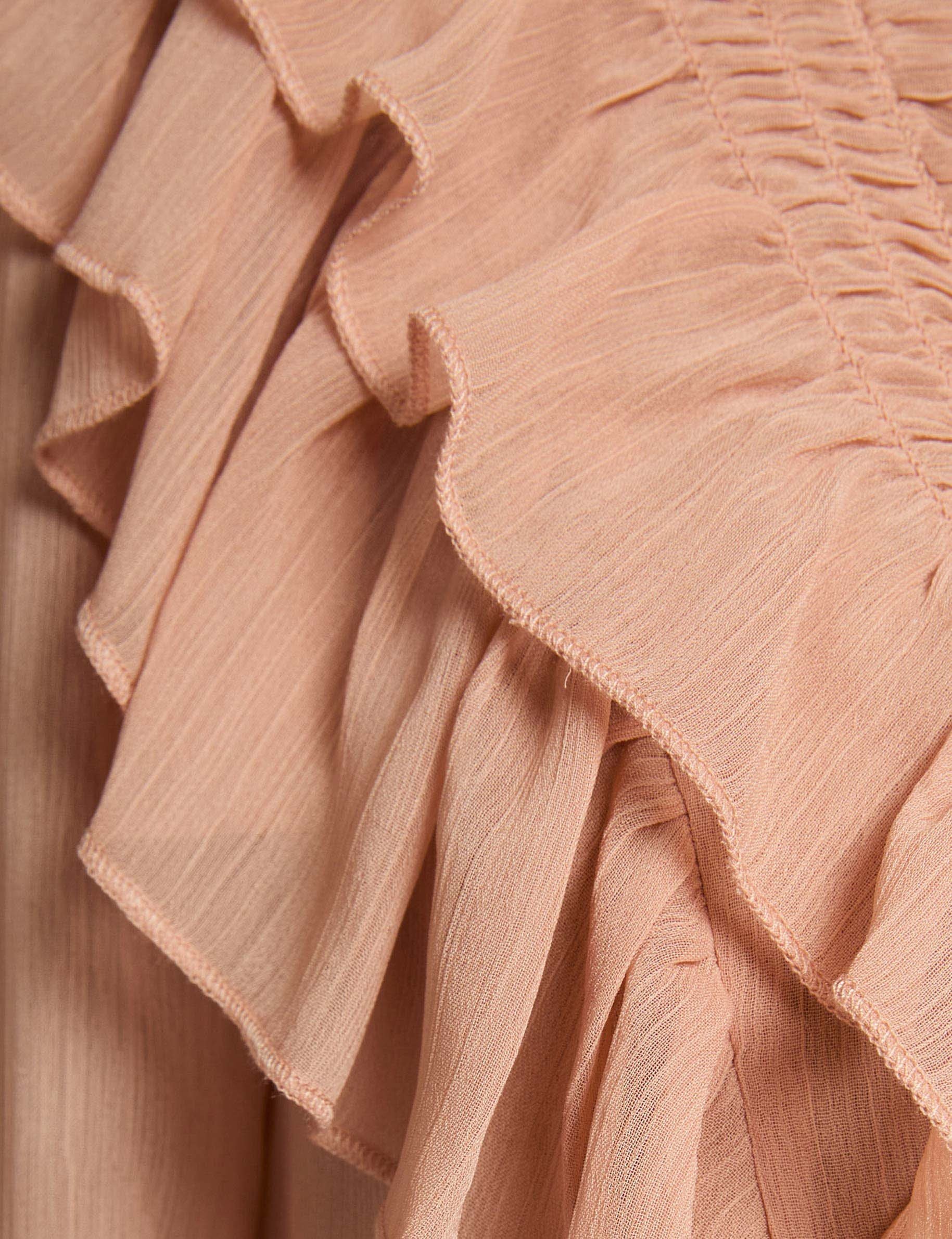 flowy v neck shirt lachsrosa women null