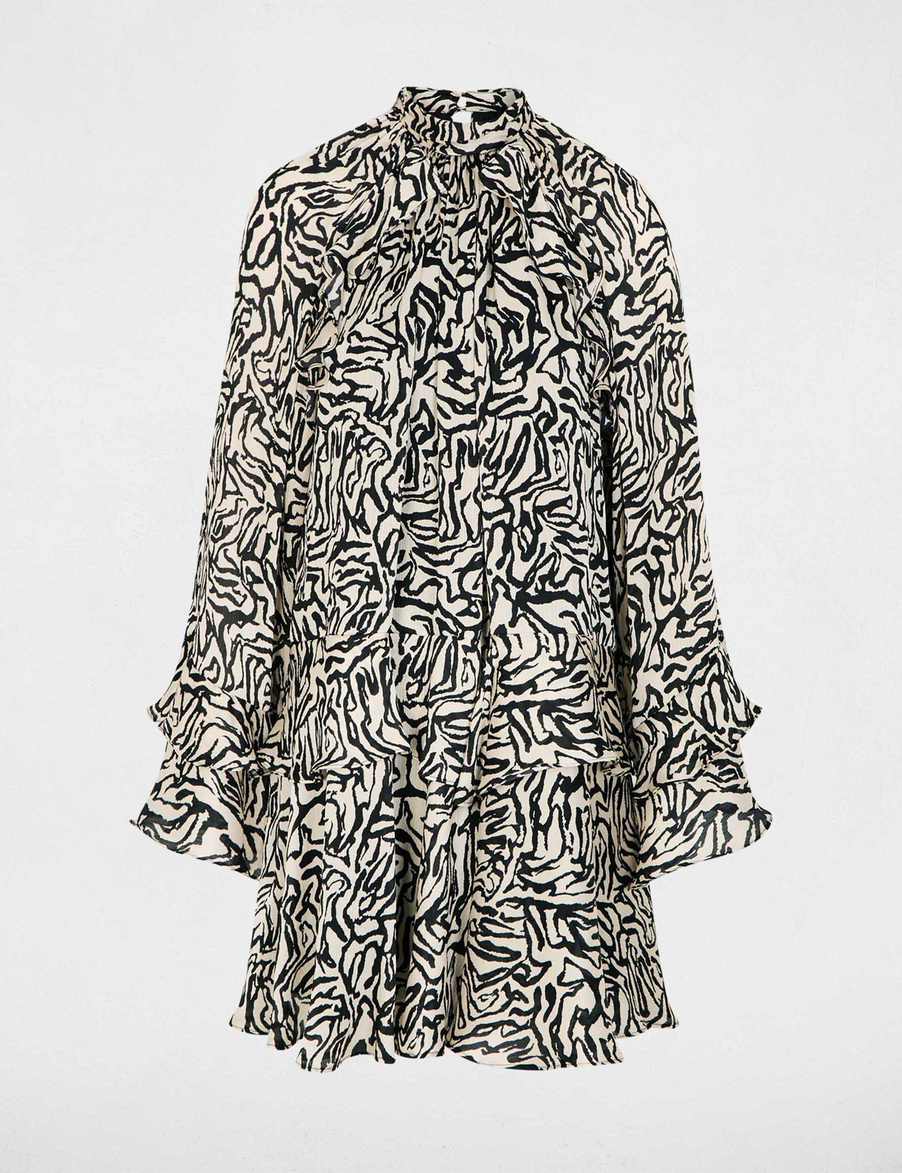 Pleated short dress multicolor women