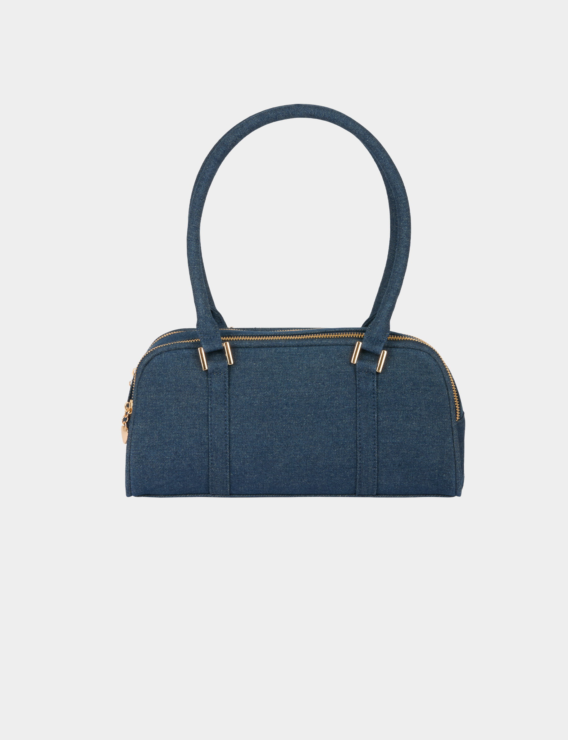 Denim baguette bag denim stone women