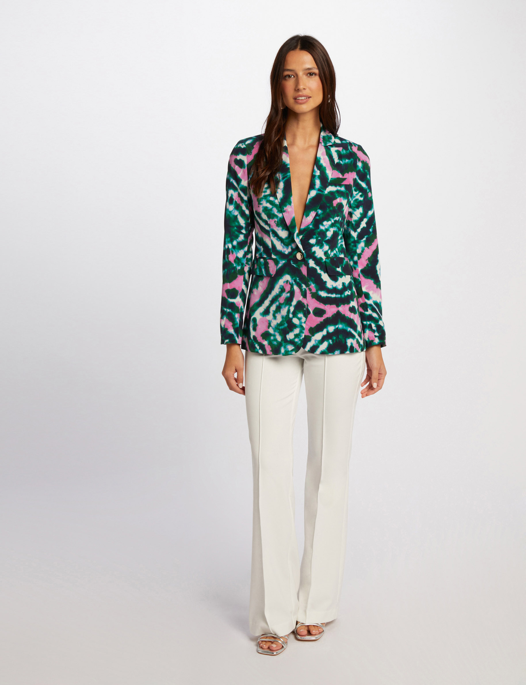 Printed loose blazer multicolored women Morgan