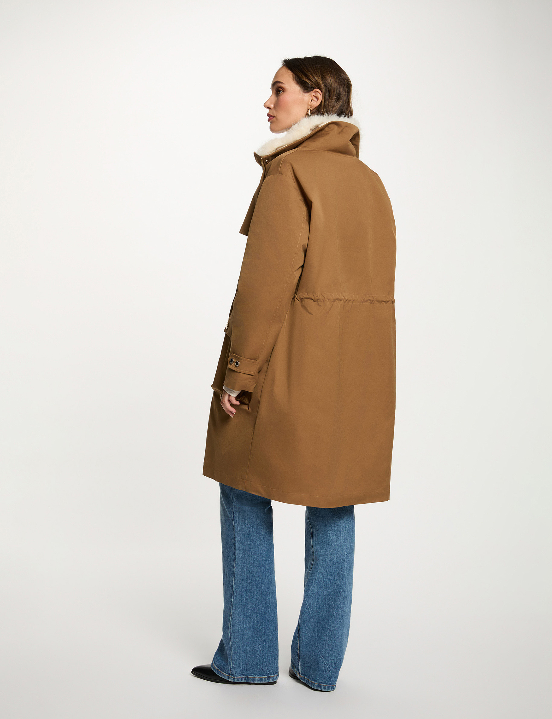 long adjustable parka camel women Long adjustable parka camel women