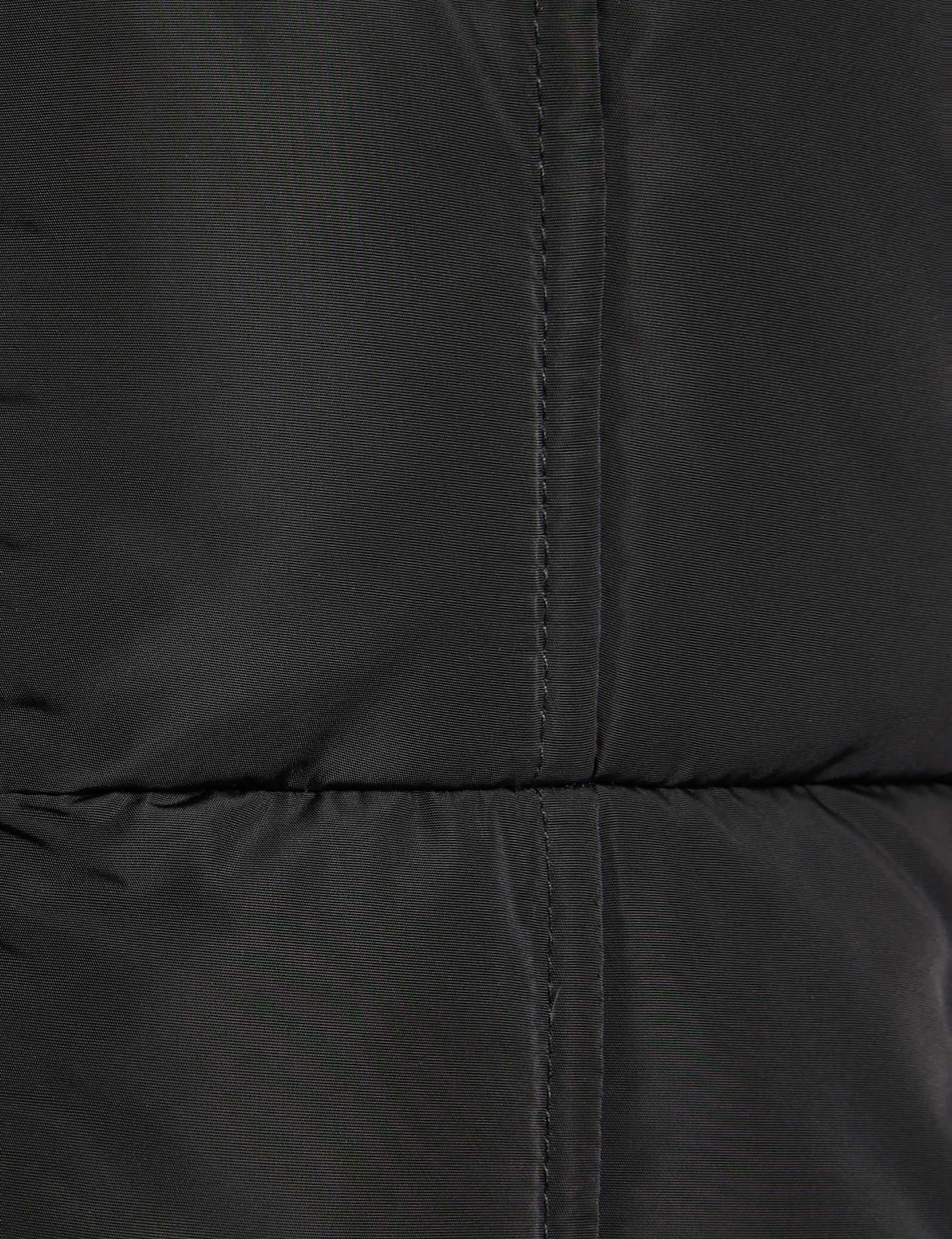 fitted short puffer jacket black women null