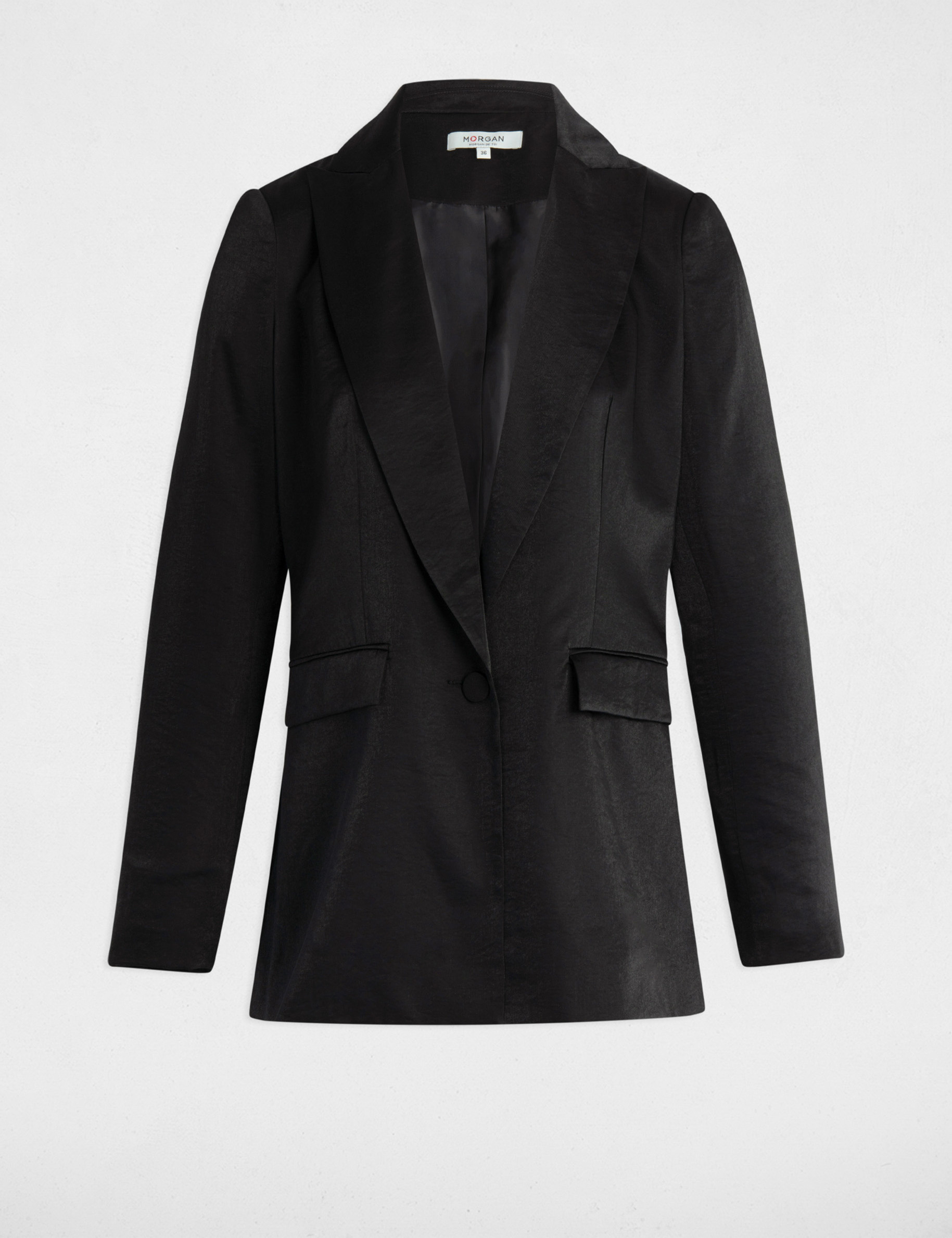Suede blazer black women