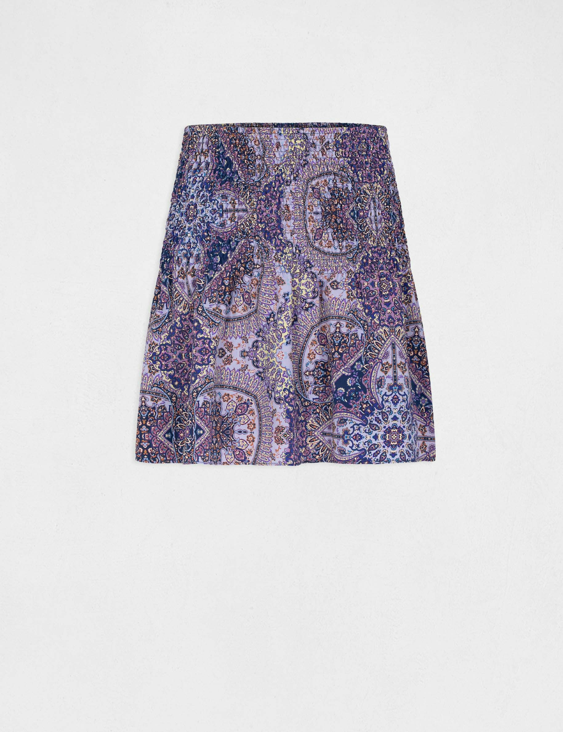 a line skirt with paisley print multicolored women A-line skirt with paisley print multicolored women