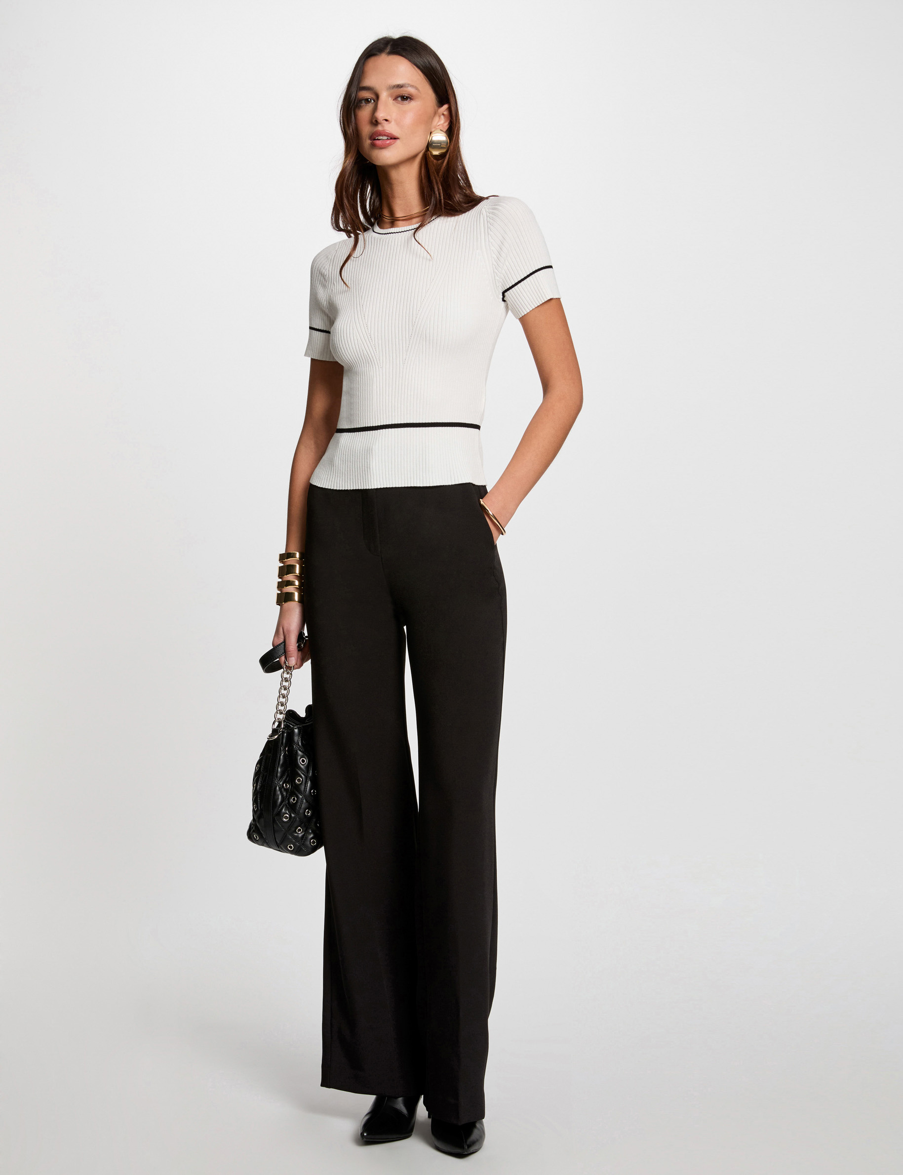 short sleeved jumper white women Short-sleeved jumper white women