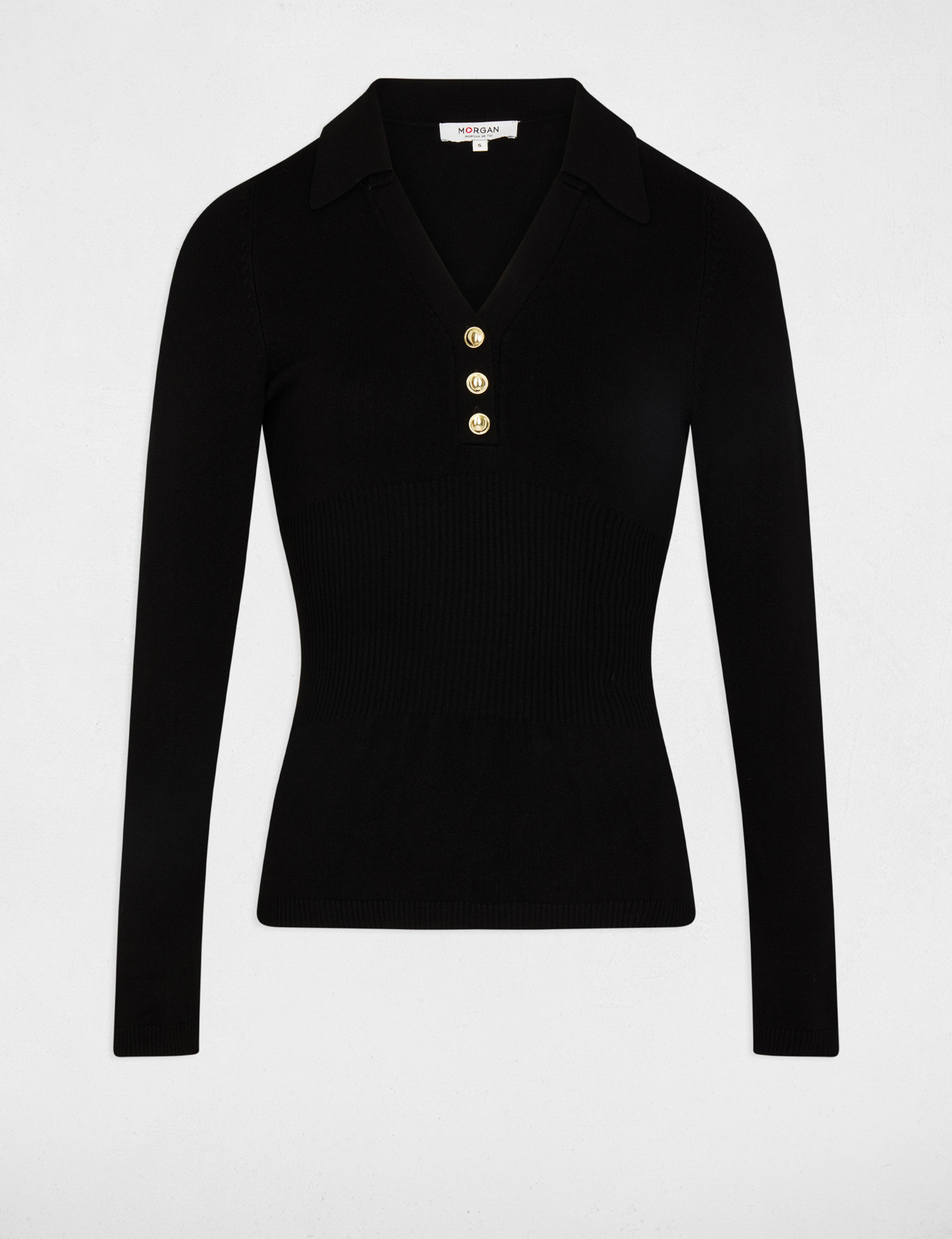 fitted polo neck sweater black women Fitted polo neck sweater black women