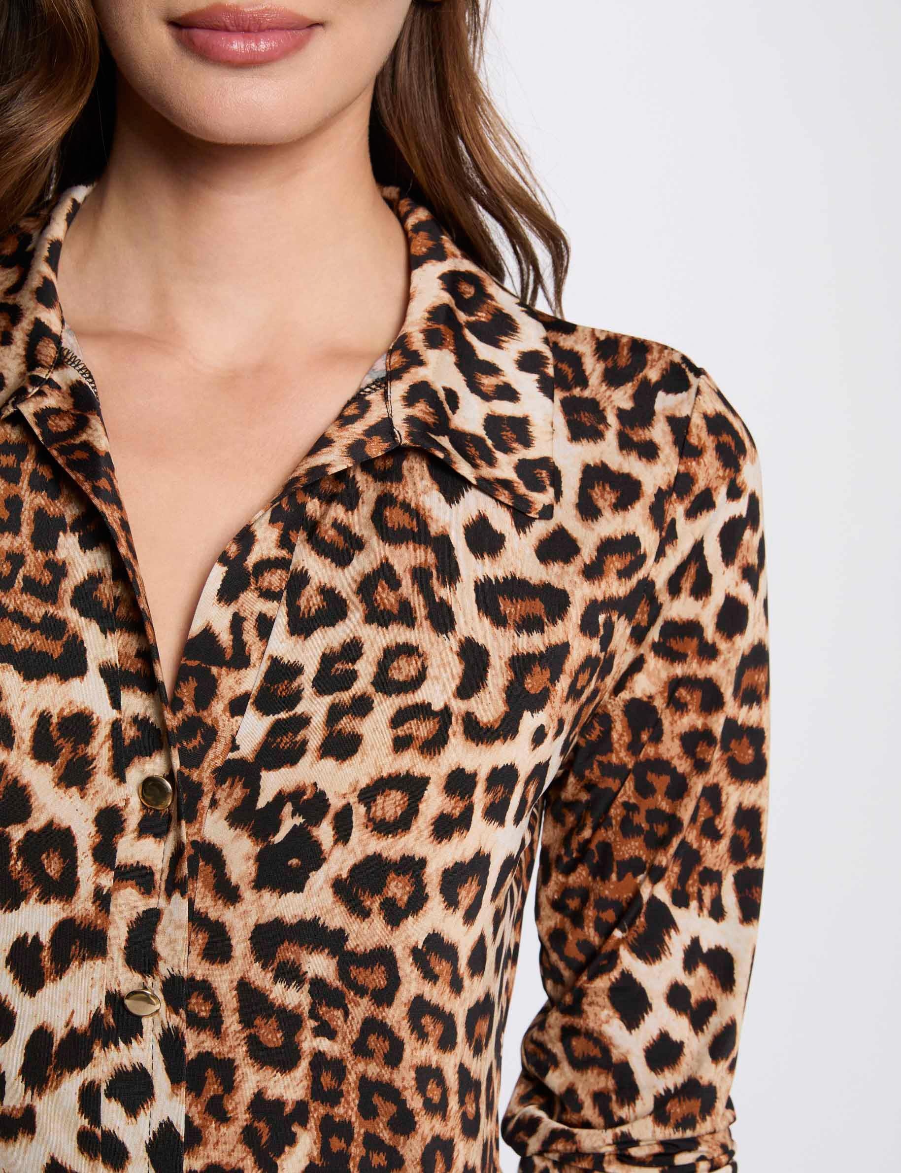 Printed top long sleeves multicolor women