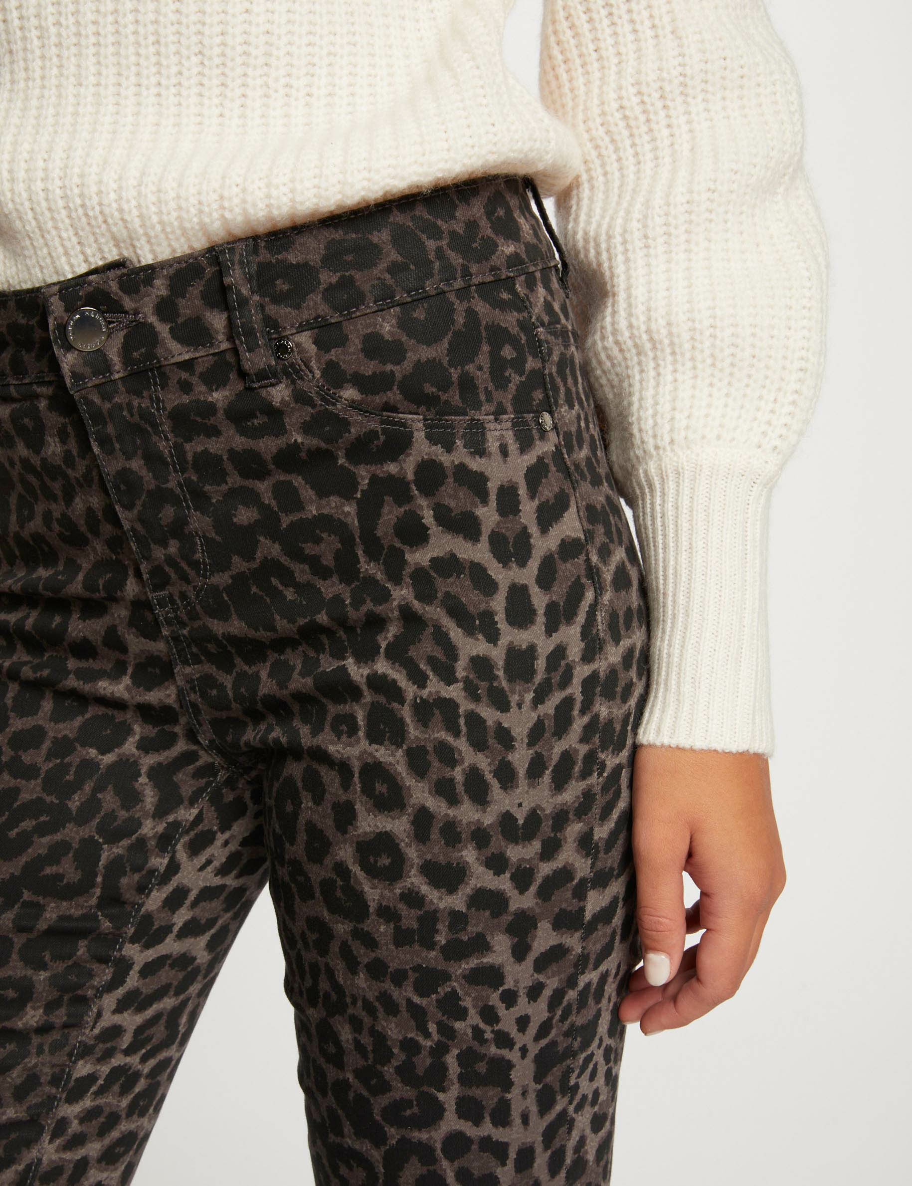 A New Day Women's Animal Leopard Print High-Rise Skinny Ankle Length Pants 8  R 