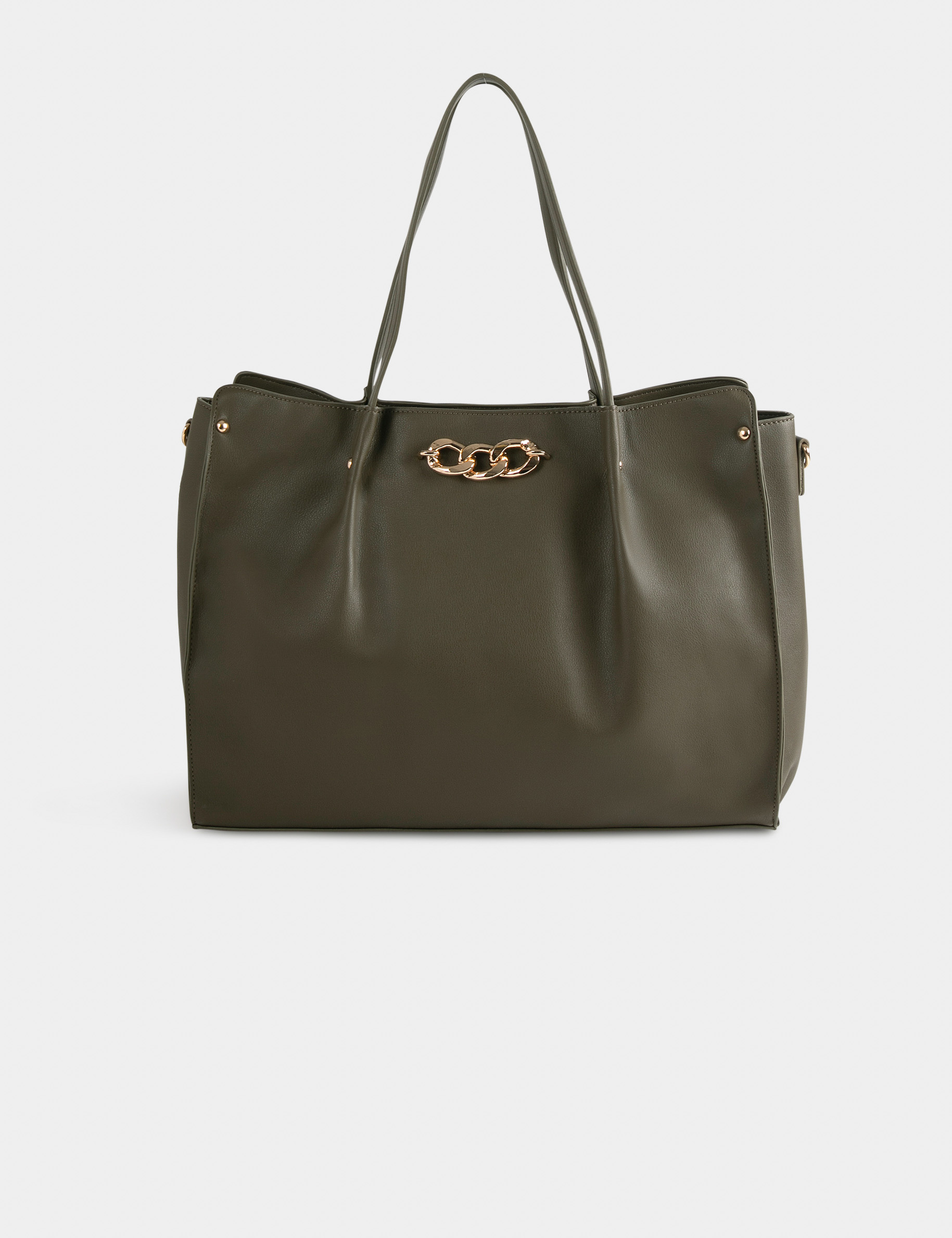 Shopper bag with chain detail  ladies'