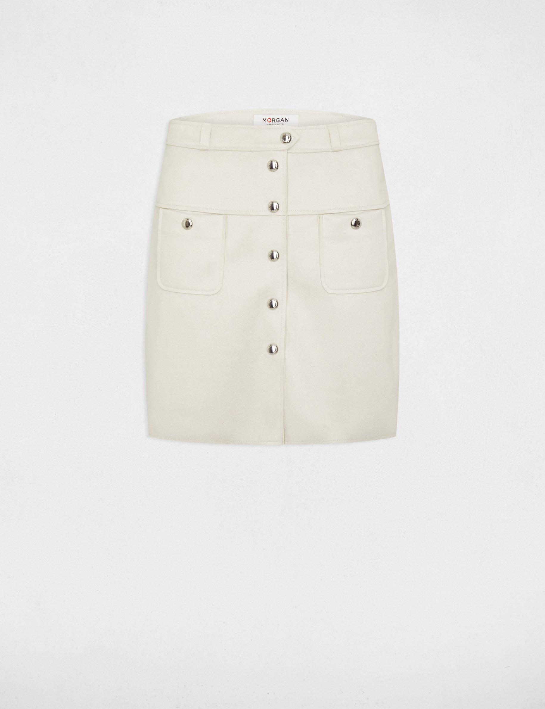 straight short suede skirt ecru women Straight short suede skirt ecru women