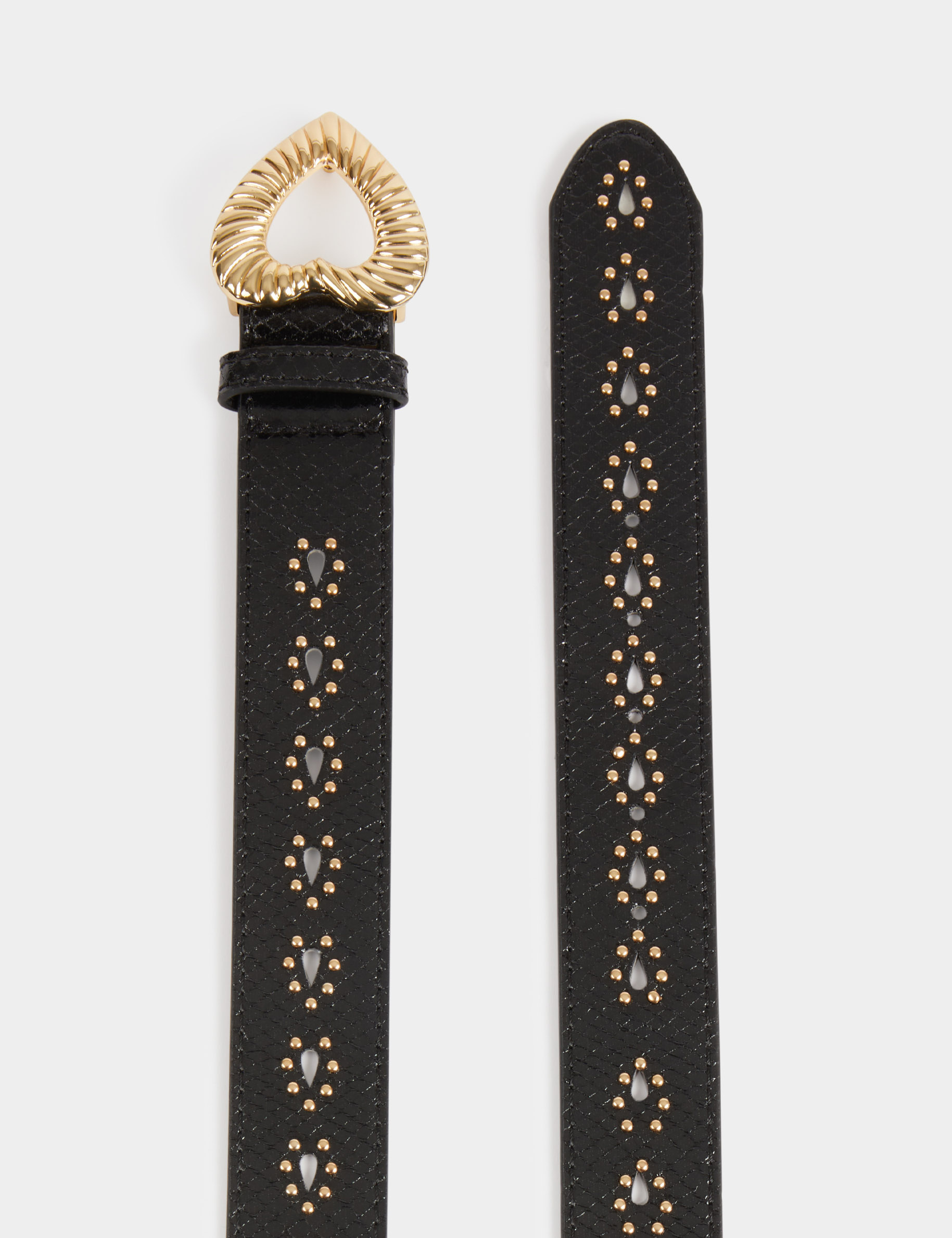 croc belt heart shaped buckle black women Croc belt heart-shaped buckle black women