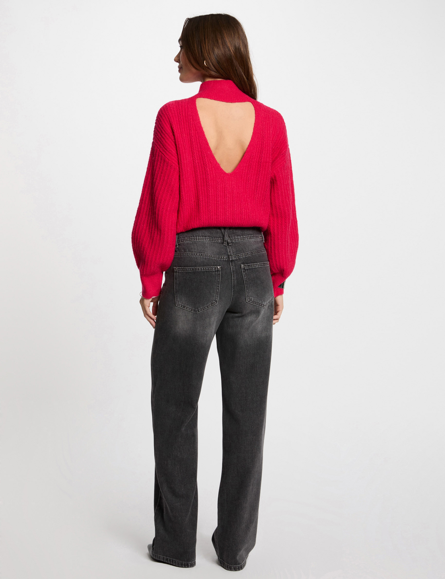 jumper high collar raspberry pink women Jumper high collar raspberry pink women