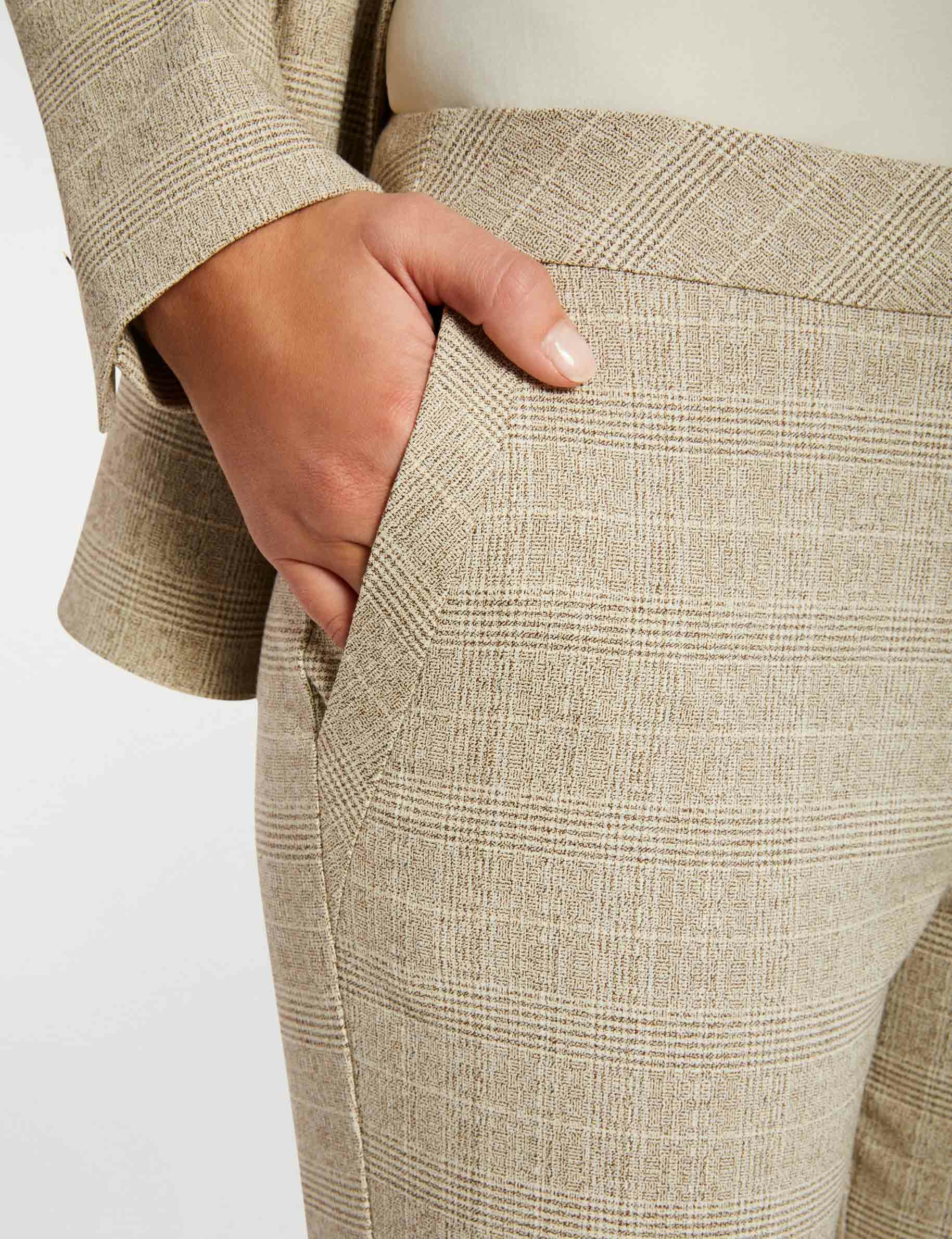 Cropped cigarette trousers beige ladies' Cropped cigarette trousers beige ladies'