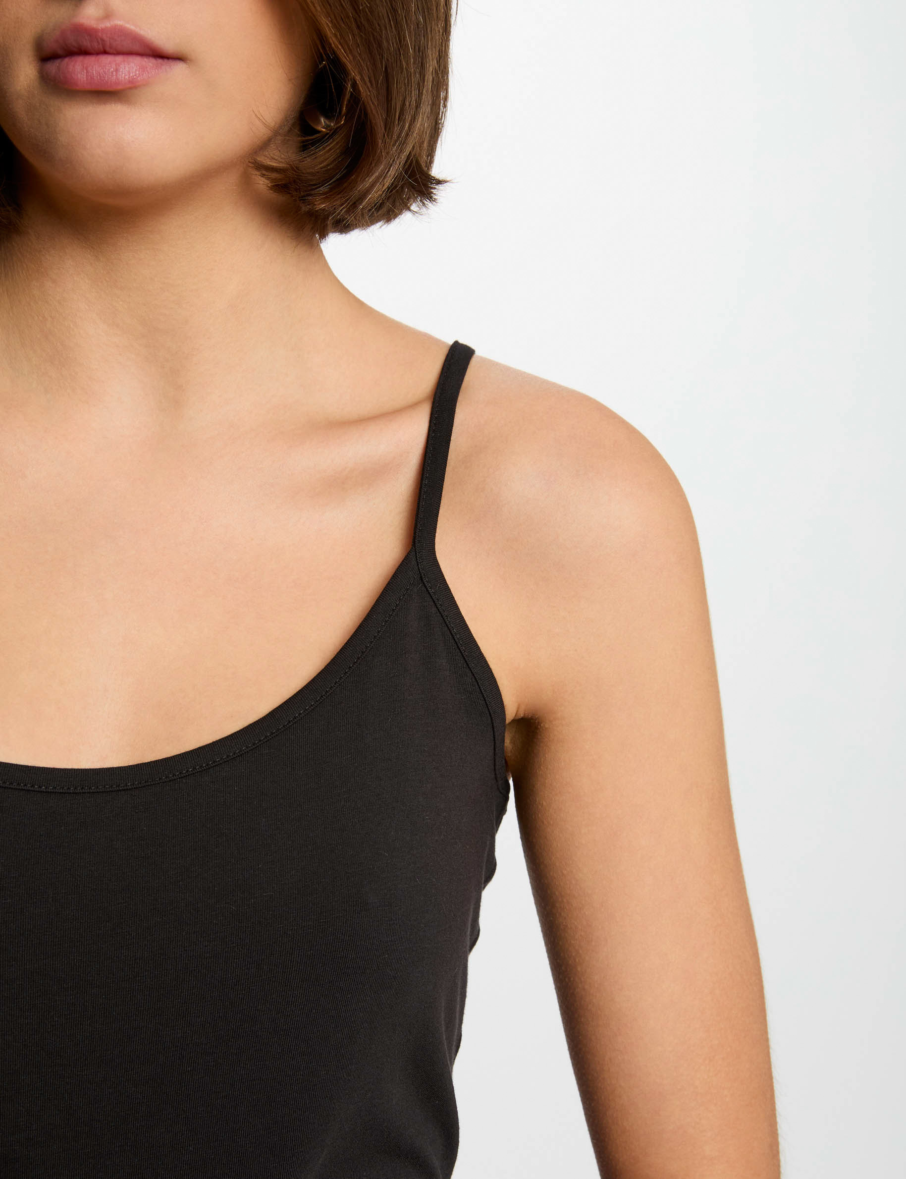 vest top thin straps black women Vest top thin straps black women