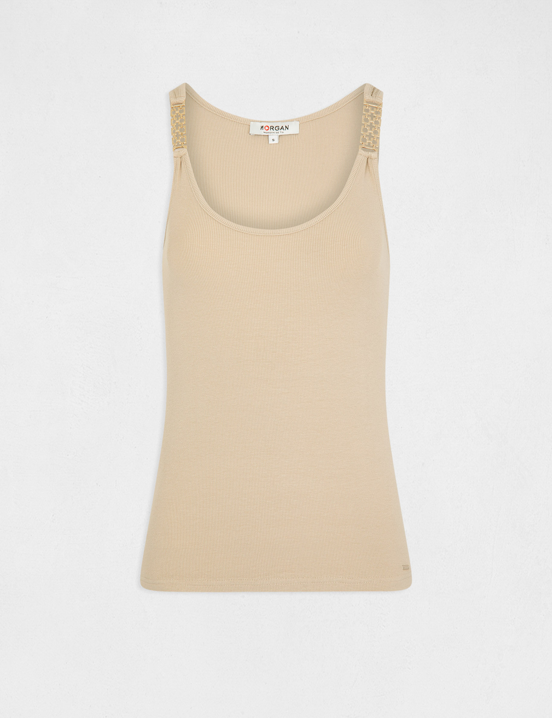 Vest top straps with ornaments sand women
