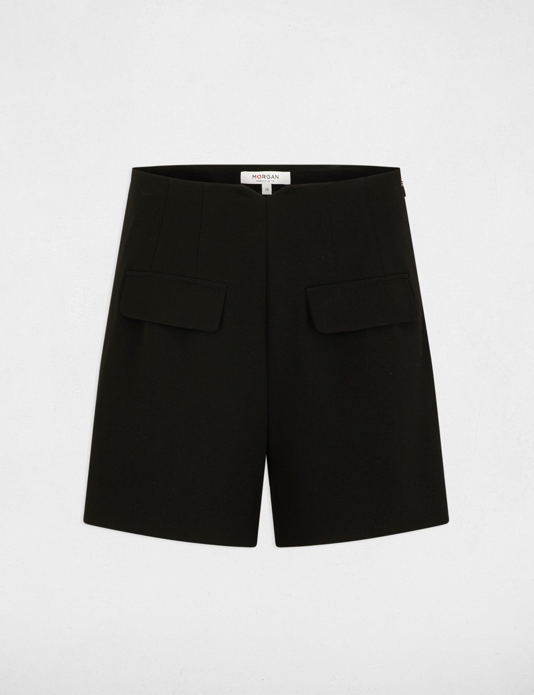 High-waisted shorts black women