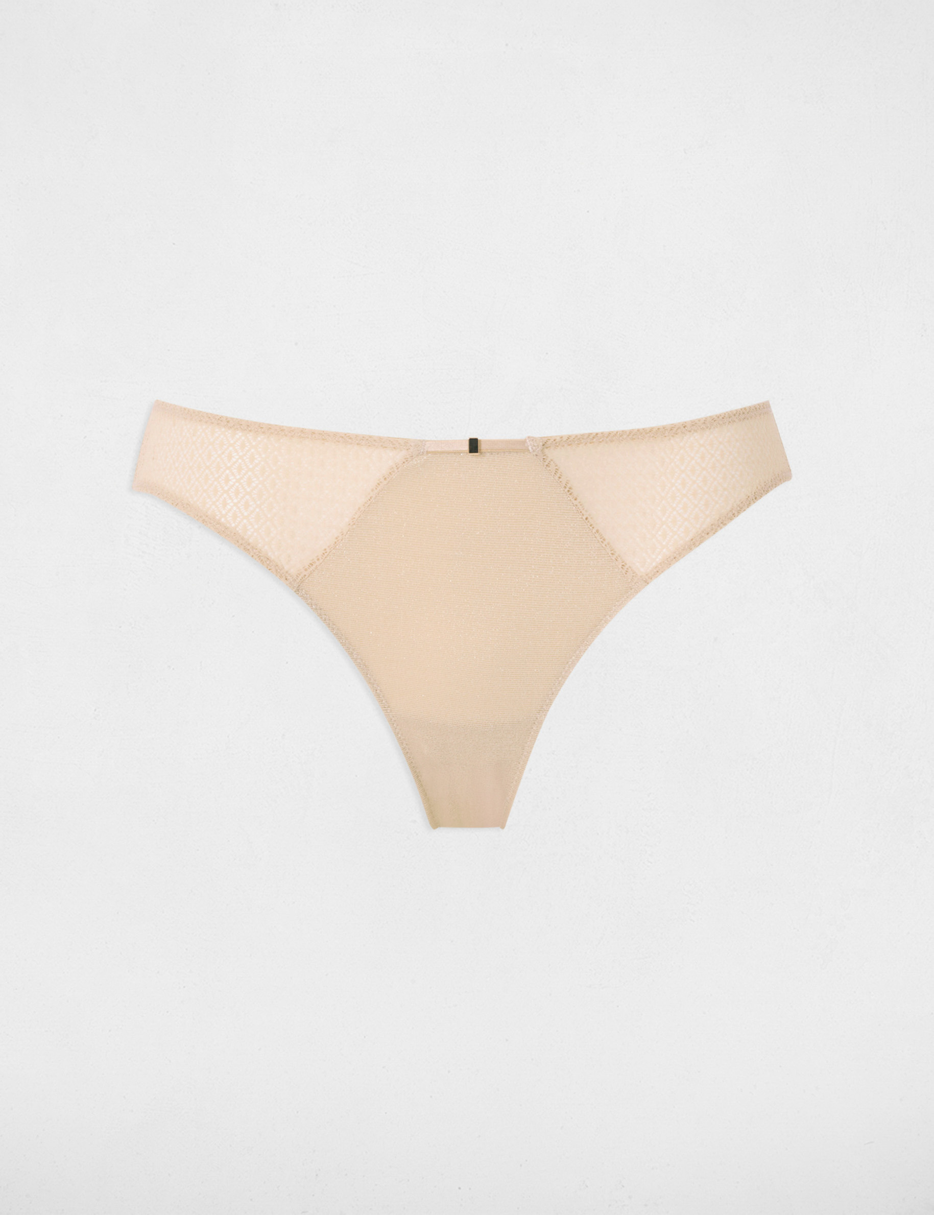 Low-rise lace knickers beige women