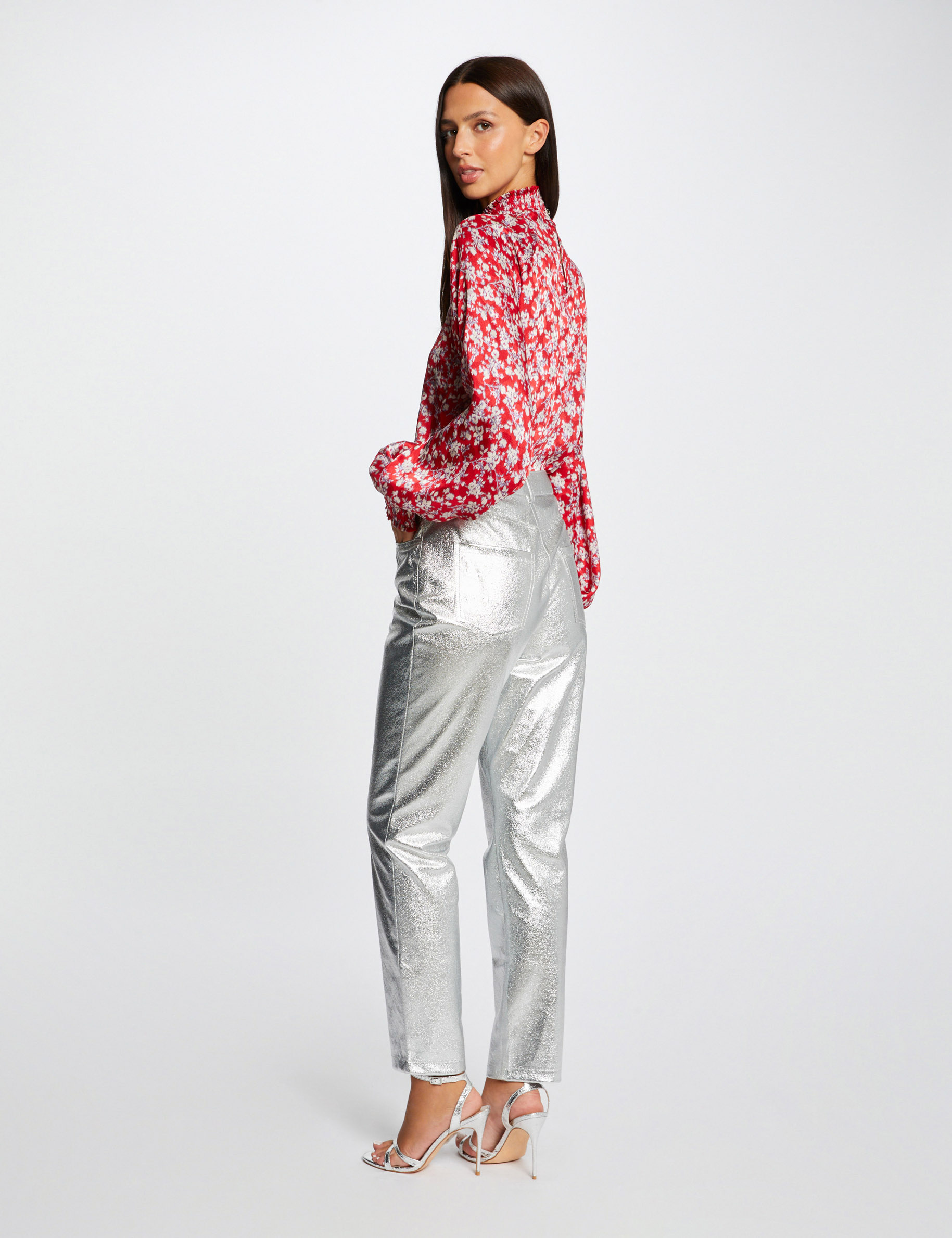 Long-sleeved blouse with floral print multico ladies'