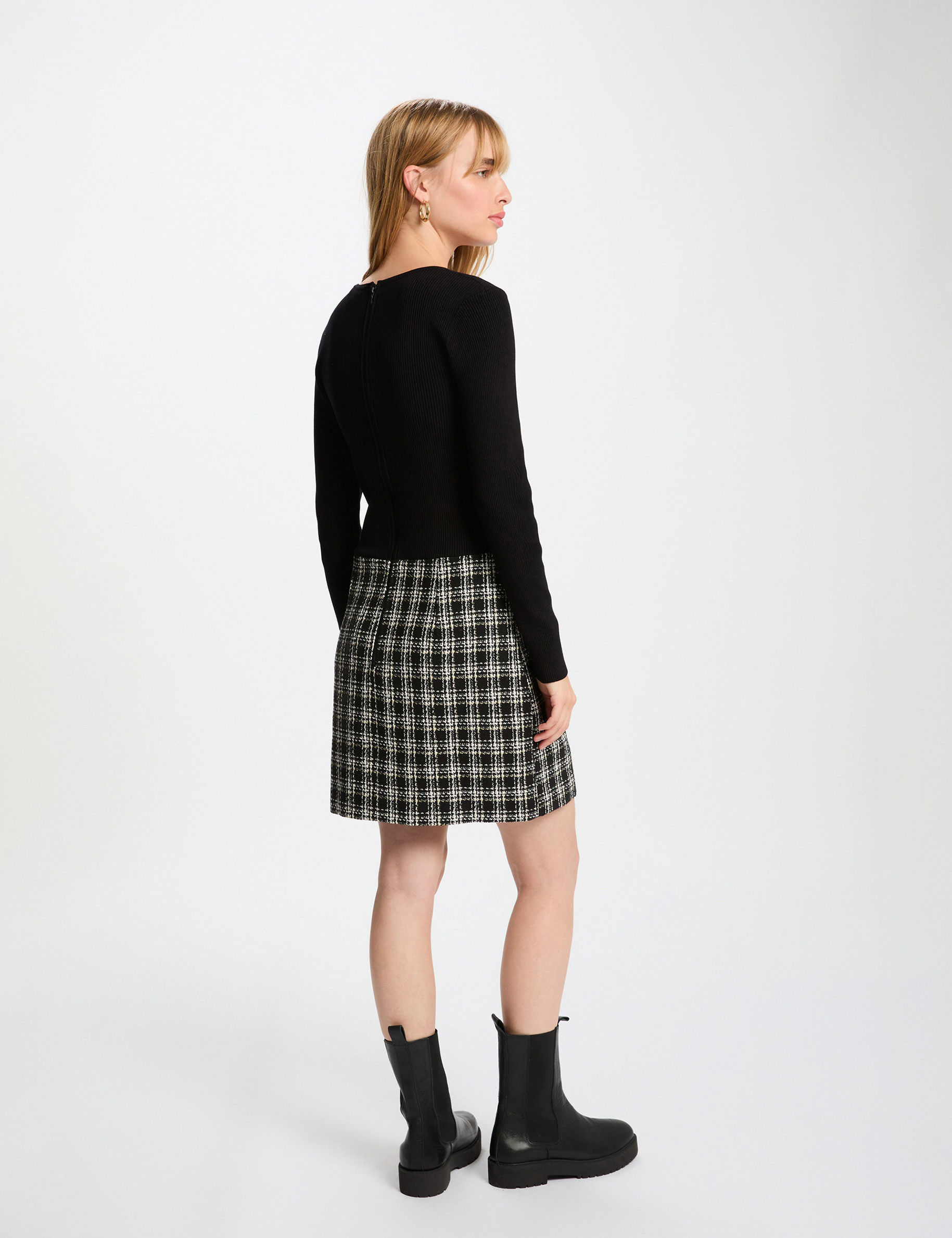 Fitted short dress black women