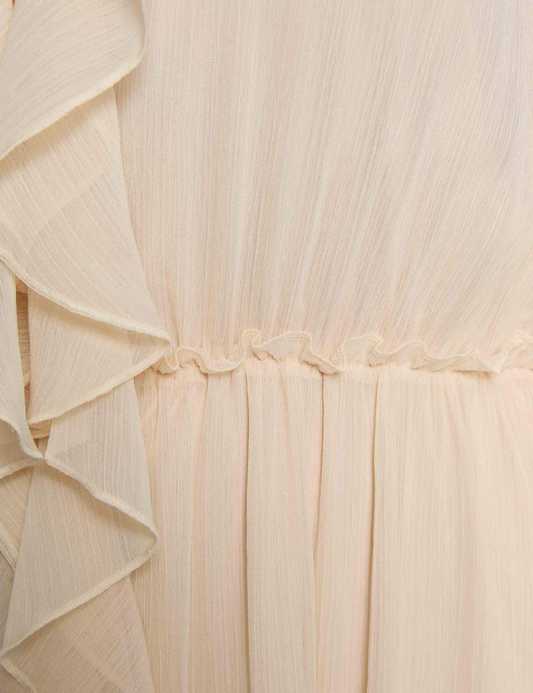 flowy long dress cream women null