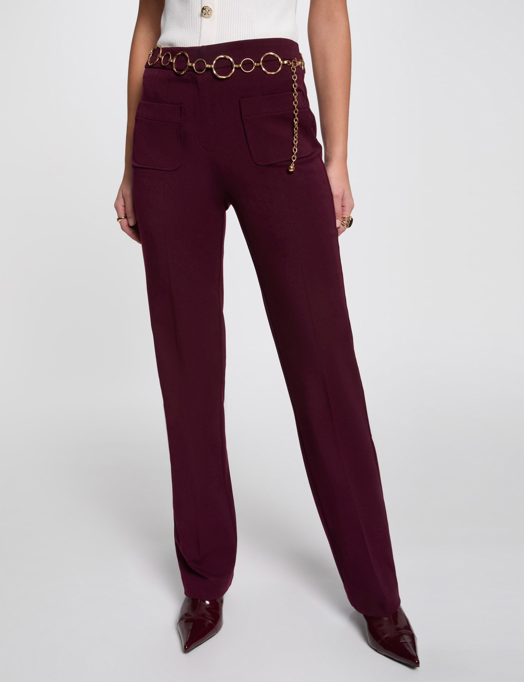 bootcut trousers plum women Bootcut trousers plum women