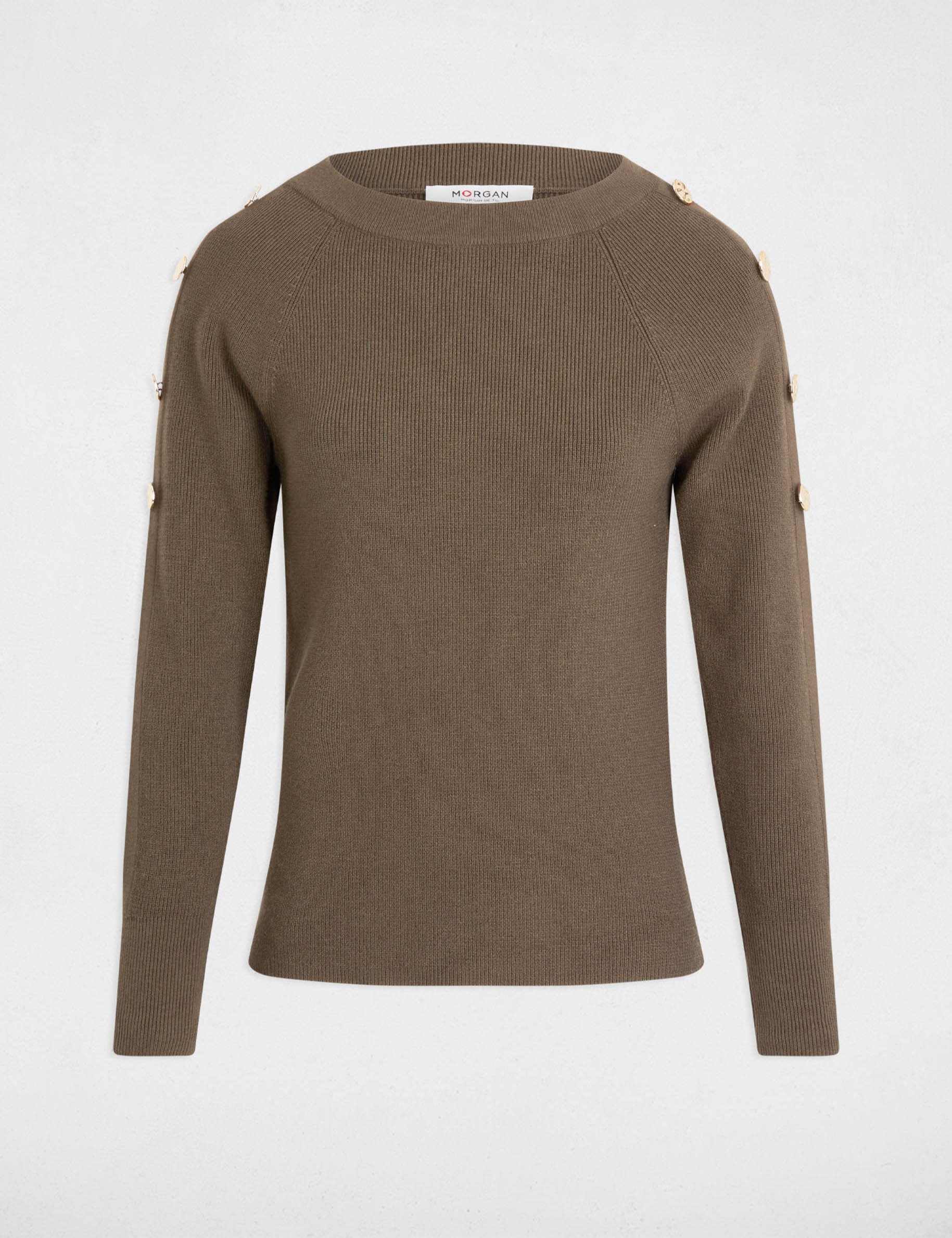 pull col bateau vert kaki femme Pull col bateau vert kaki femme