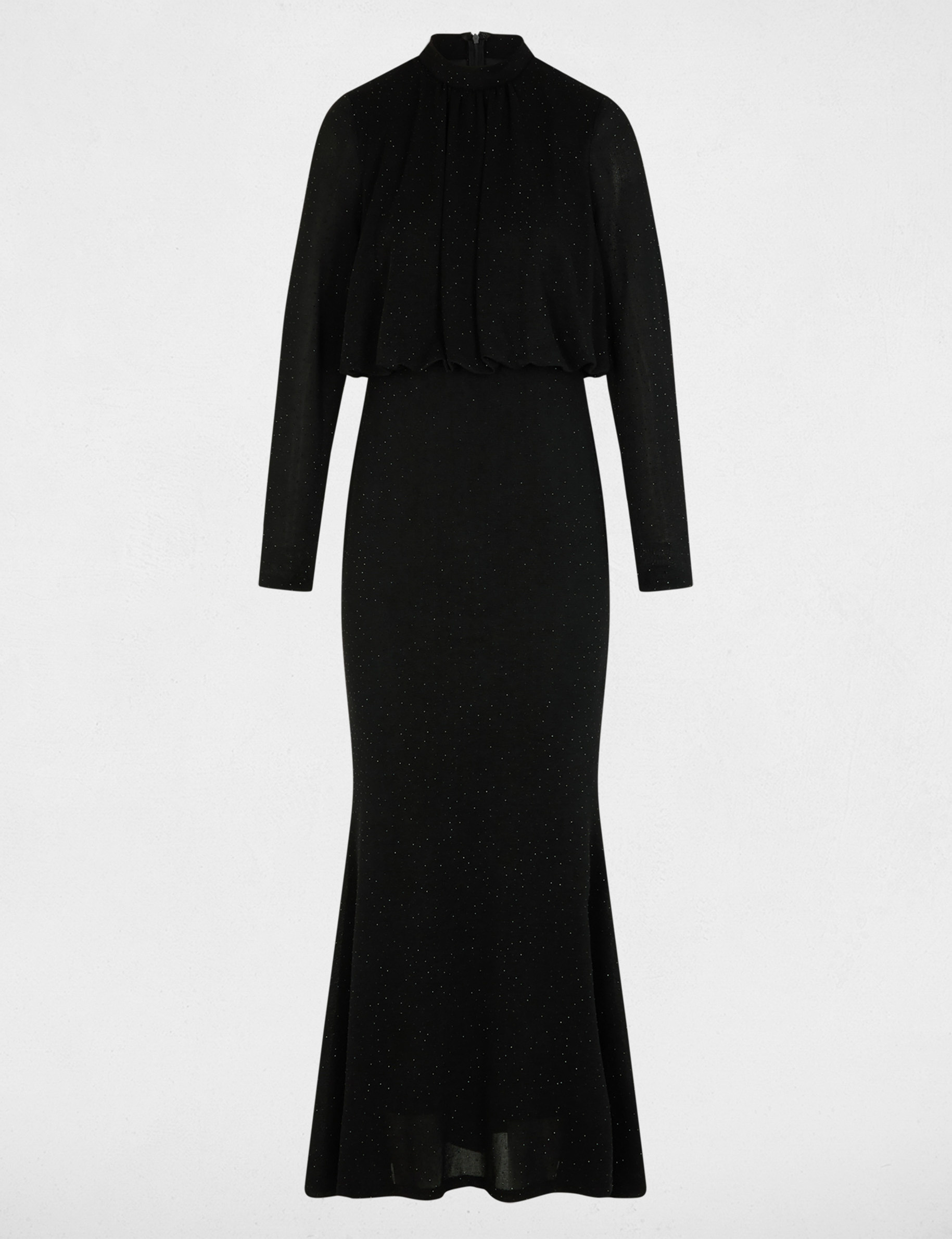 Shiny knit dress black women