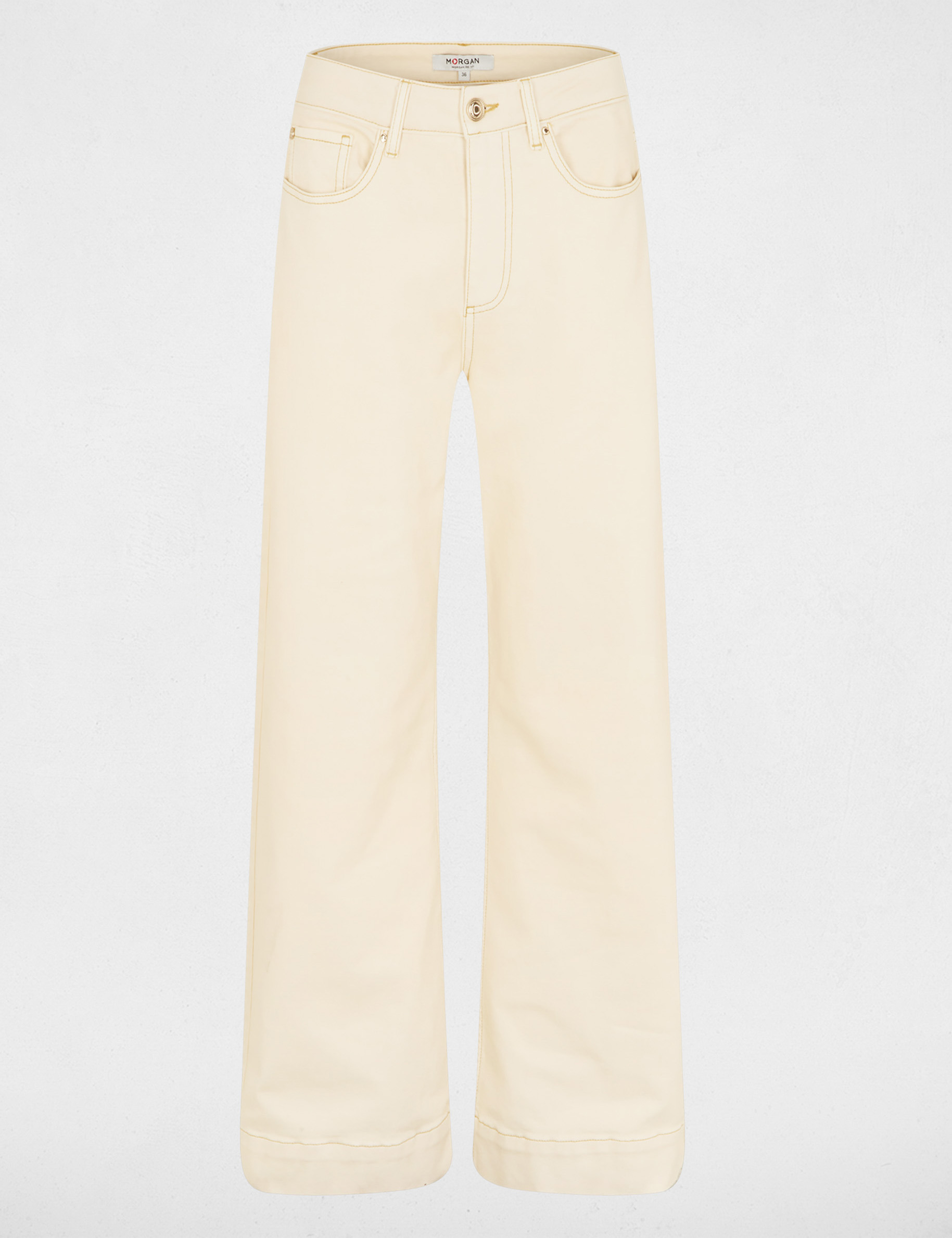 Wide-leg jeans beige women