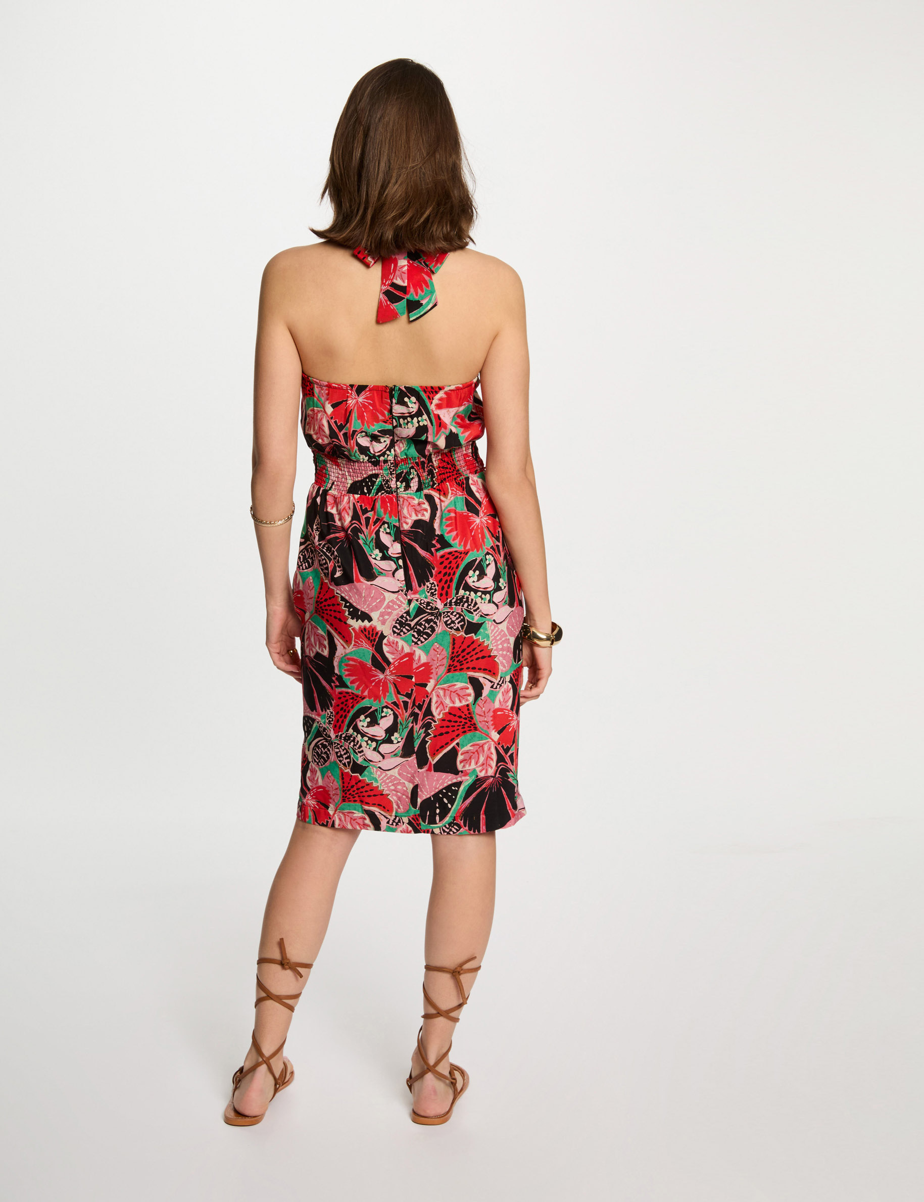 printed fitted dress multicolor women Printed fitted dress multicolor women