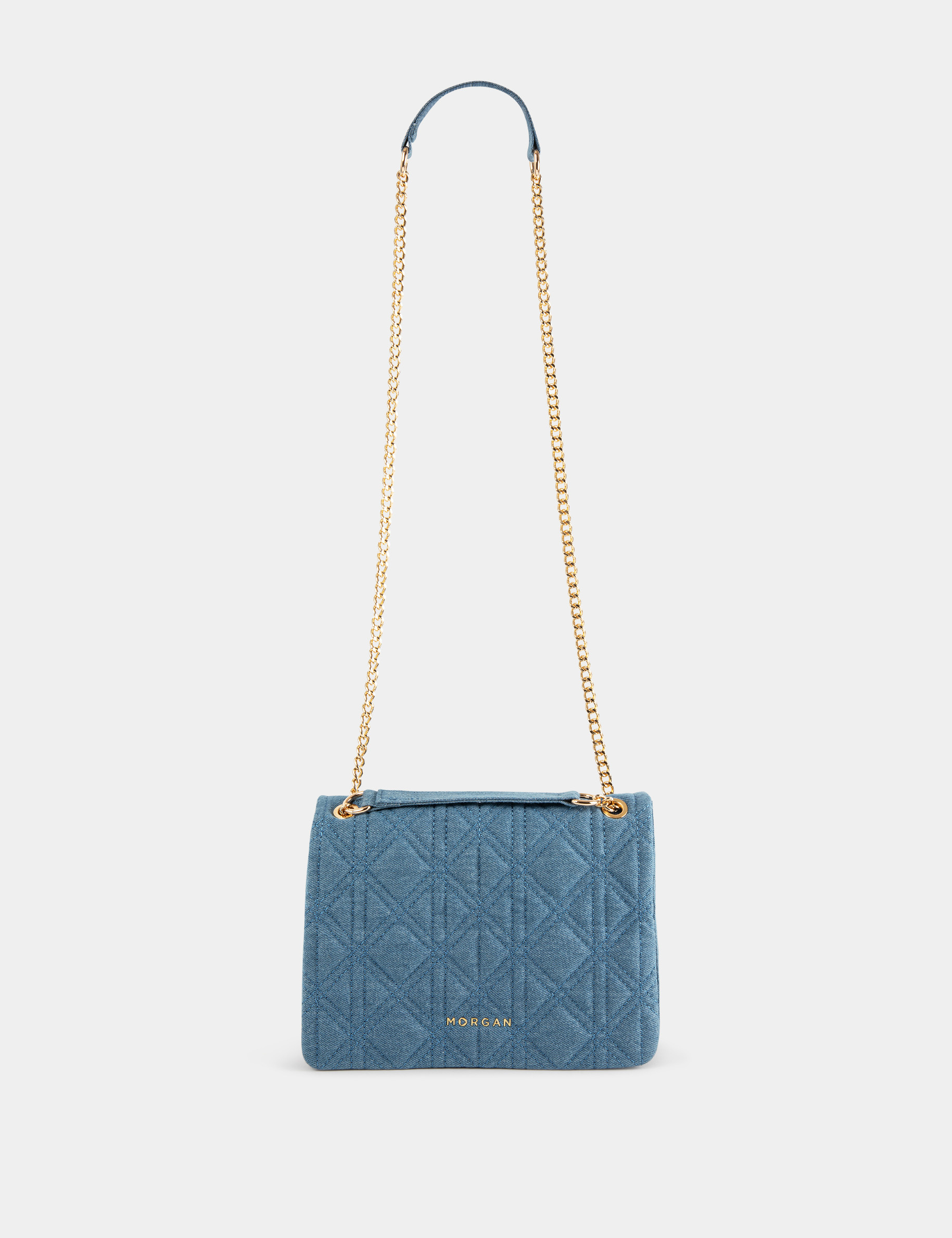 Quilted denim clutch bag denim ladies'